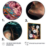 Loving Couple Kissing Floral Design II