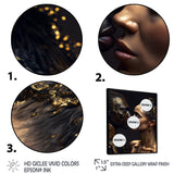 Gold African Amercian Couple Kissing