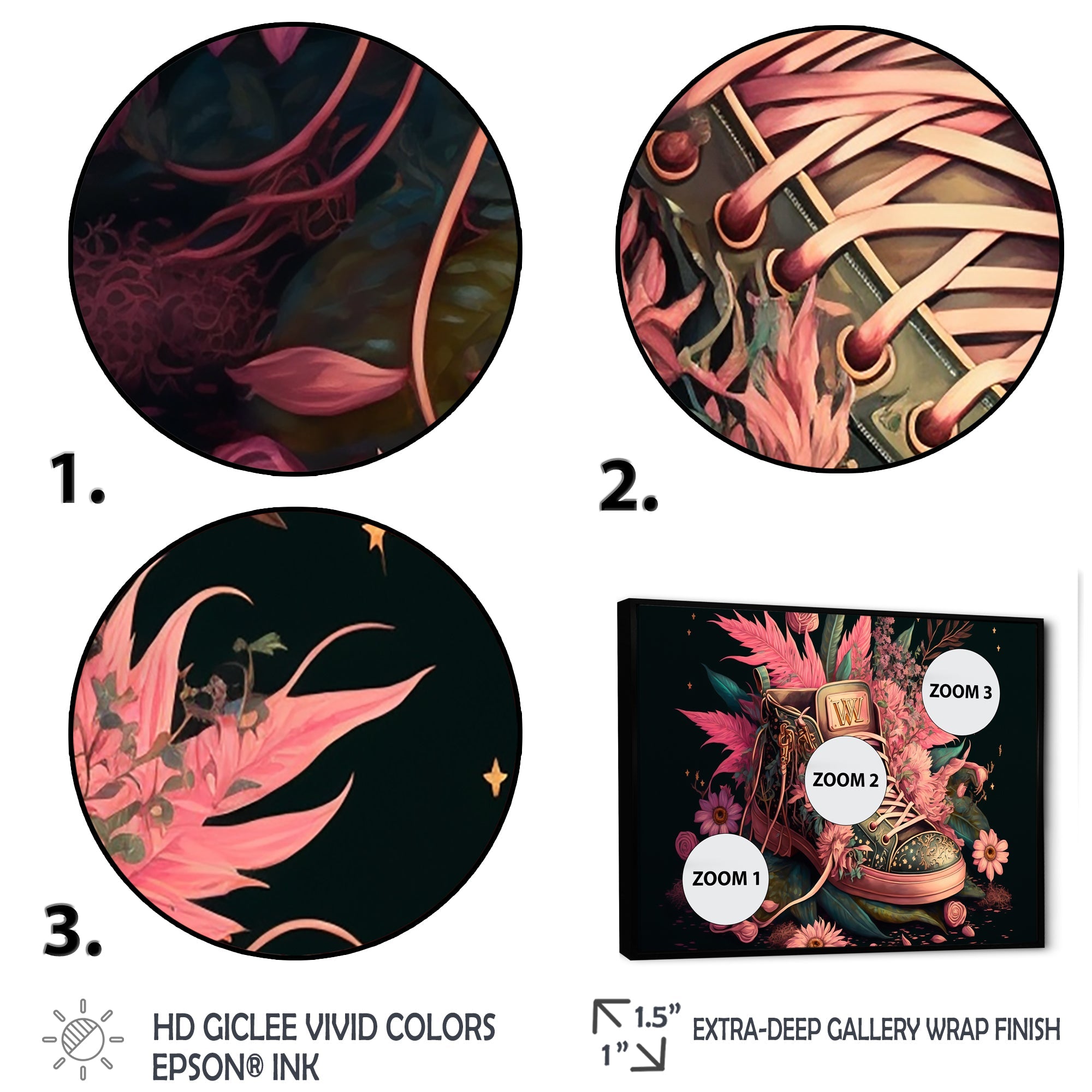 Floral Pink Sneakers Art II