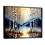 Monochrome Golden Birch Trees By The River IV