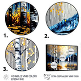 Monochrome Golden Birch Trees By The River IV