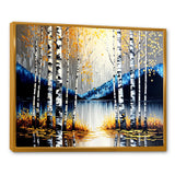 Monochrome Golden Birch Trees By The River IV