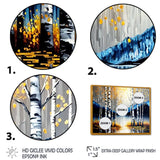 Monochrome Golden Birch Trees By The River IV