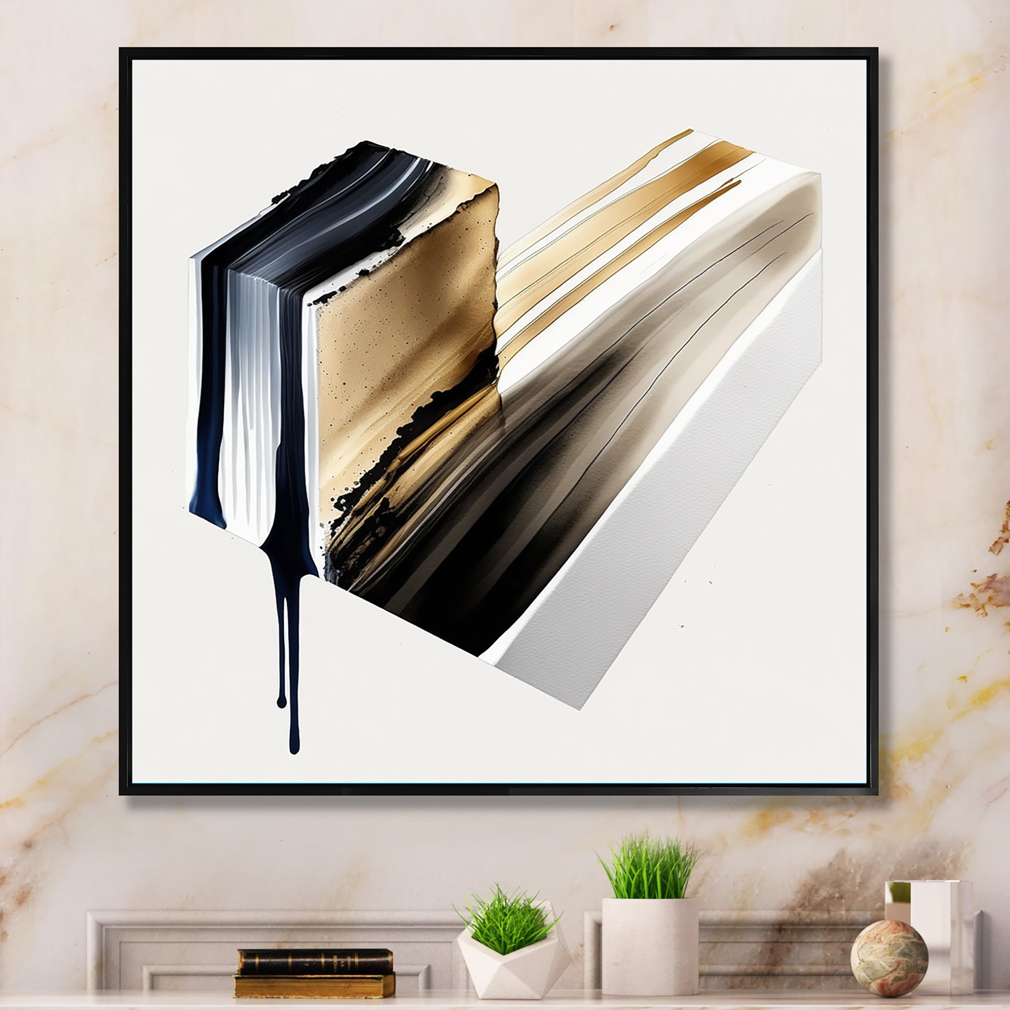 Black And Gold Cubic Expression II