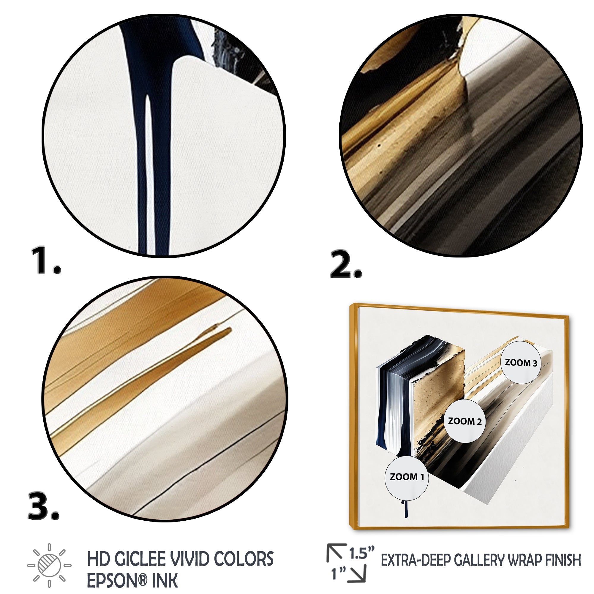 Black And Gold Cubic Expression II