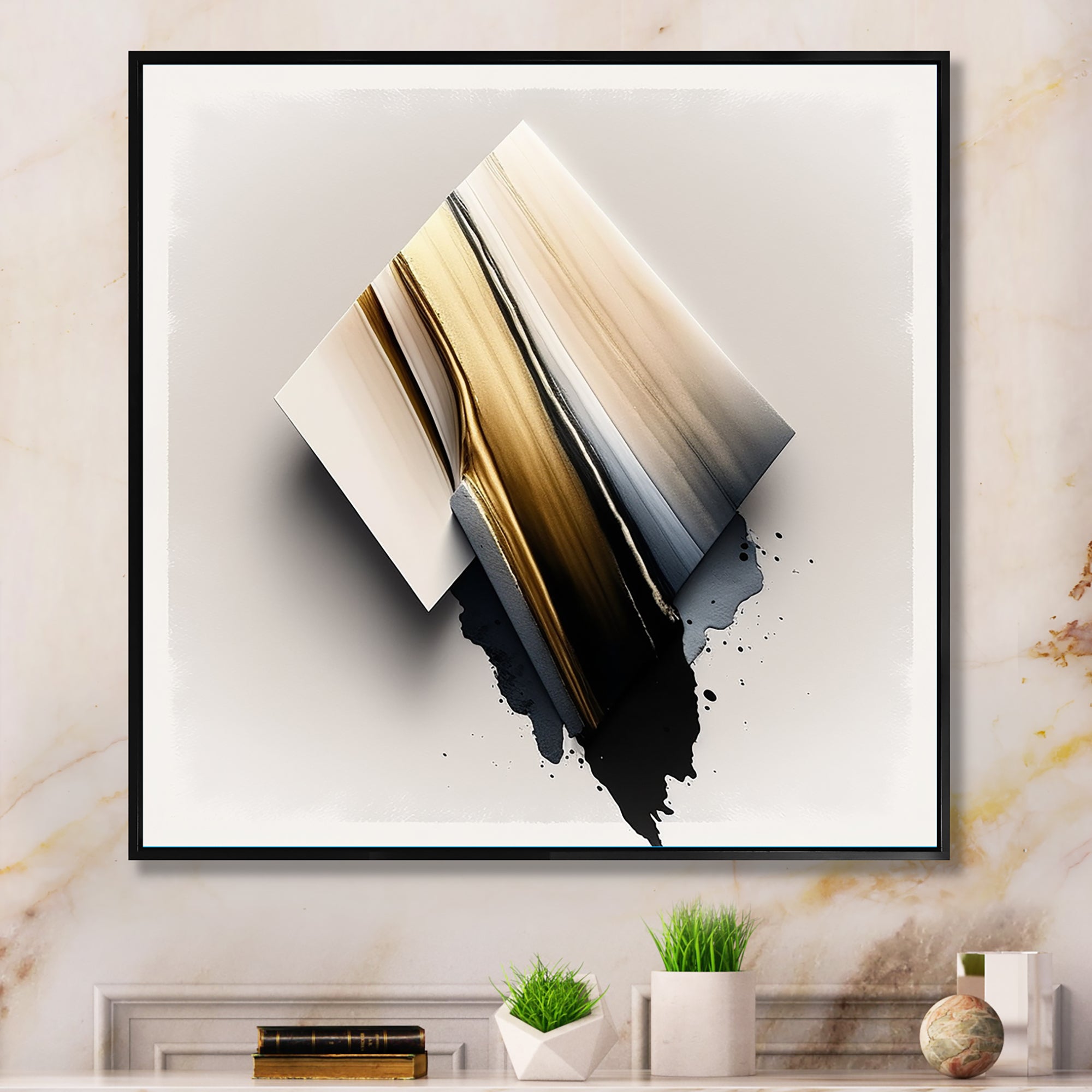 Black And Gold Cubic Expression III