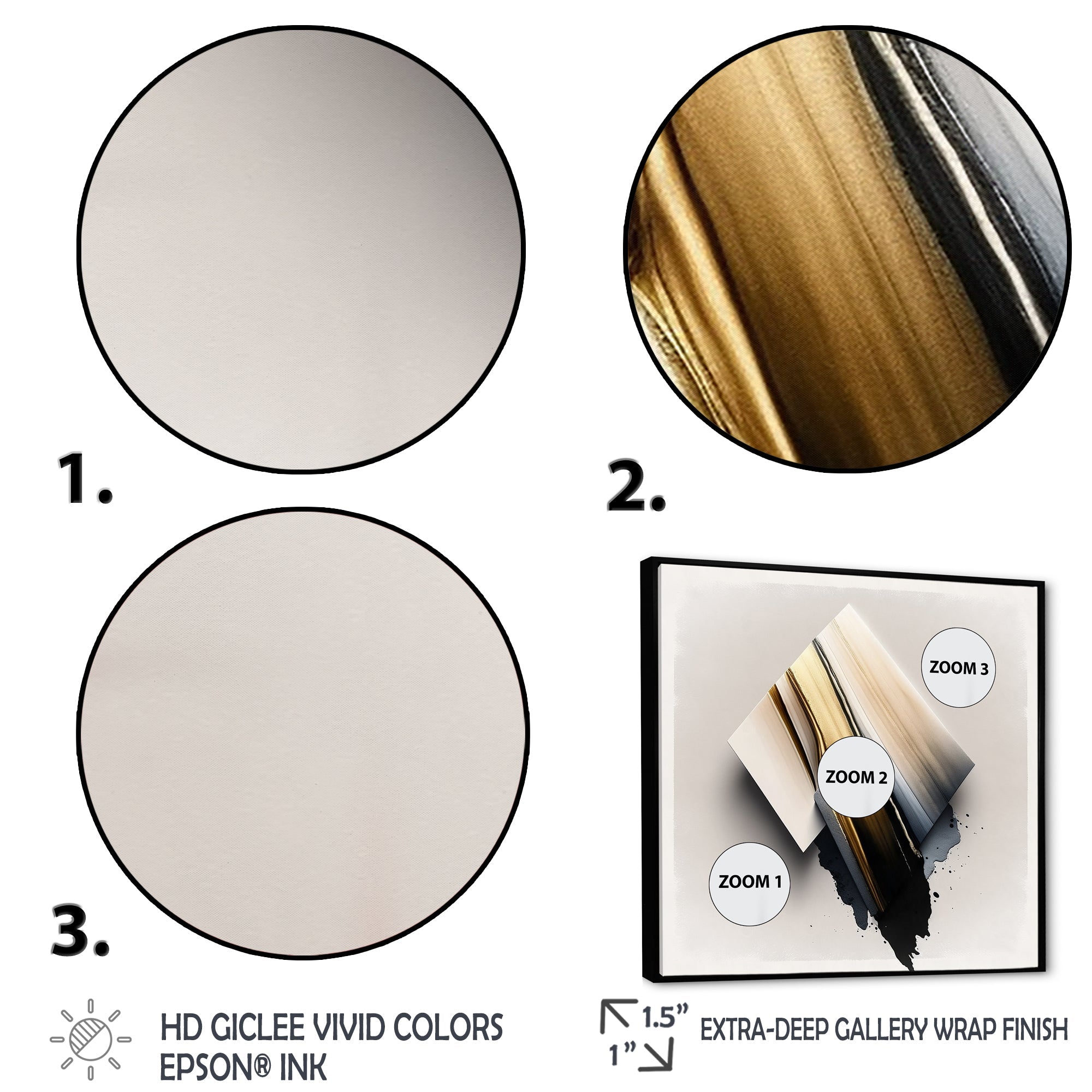 Black And Gold Cubic Expression III