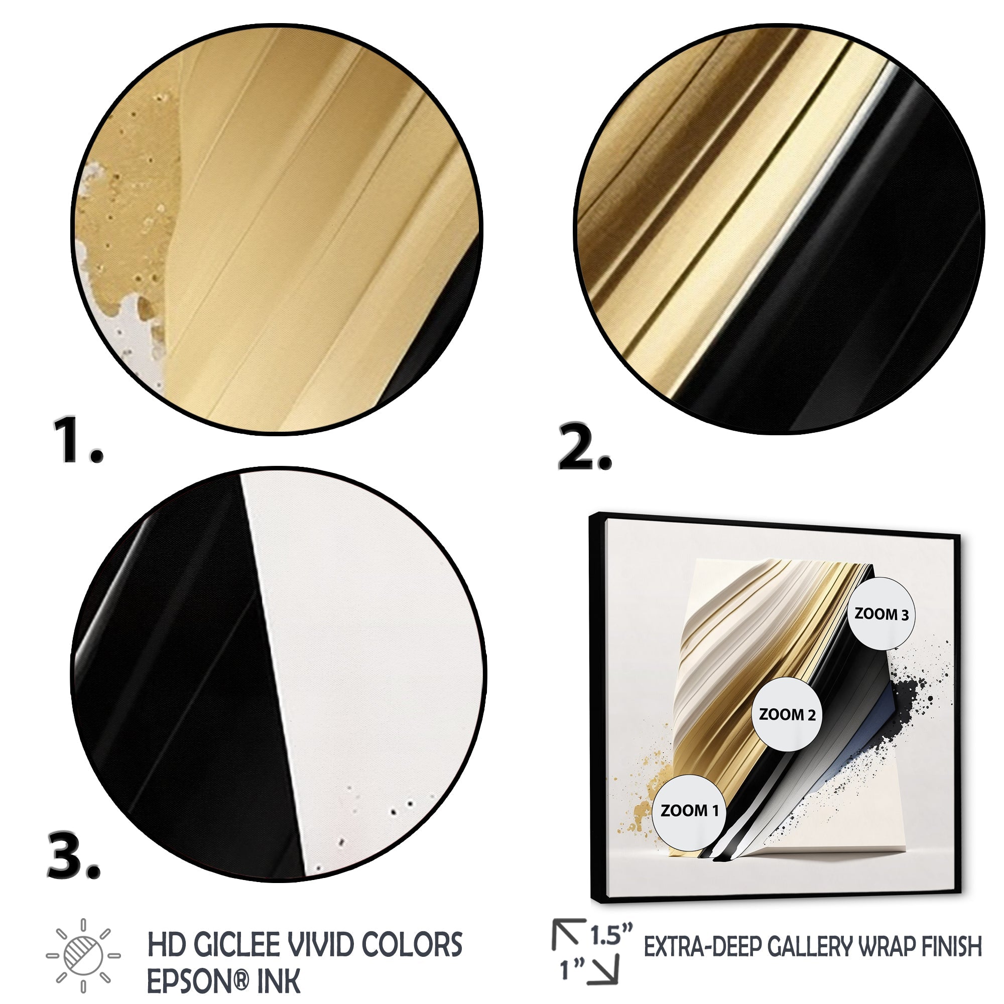 Black And Gold Cubic Expression IV