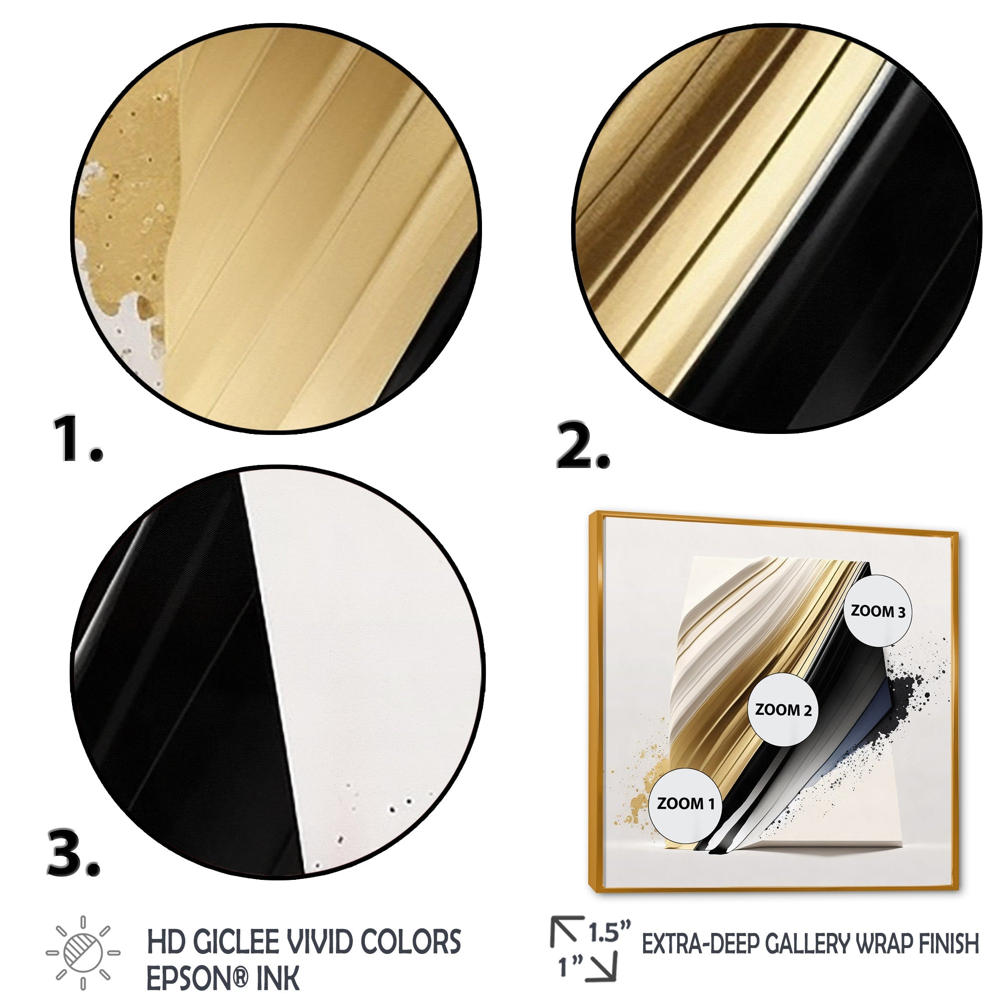 Black And Gold Cubic Expression IV