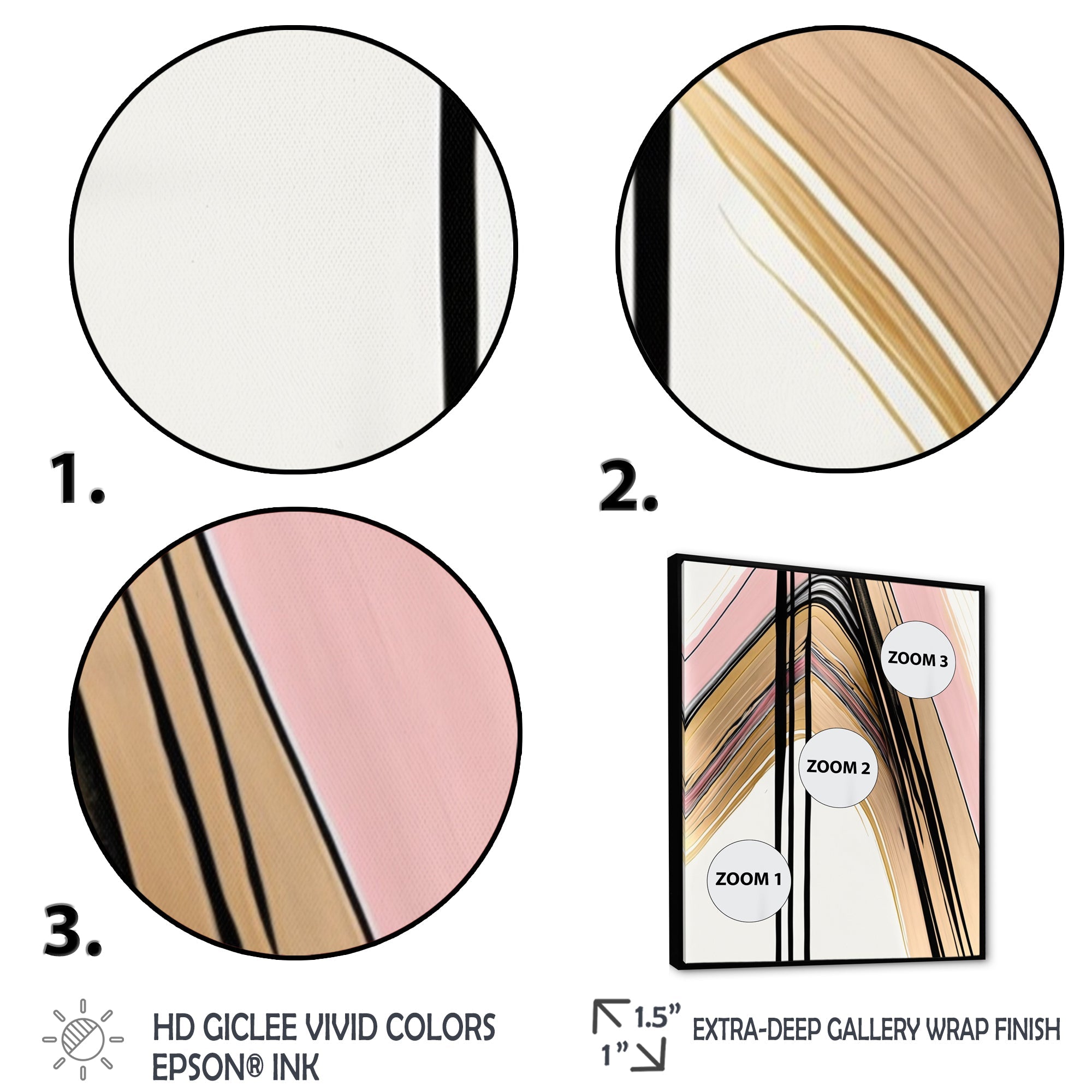 Minimalism Pink And Gold Cubic Fusion V