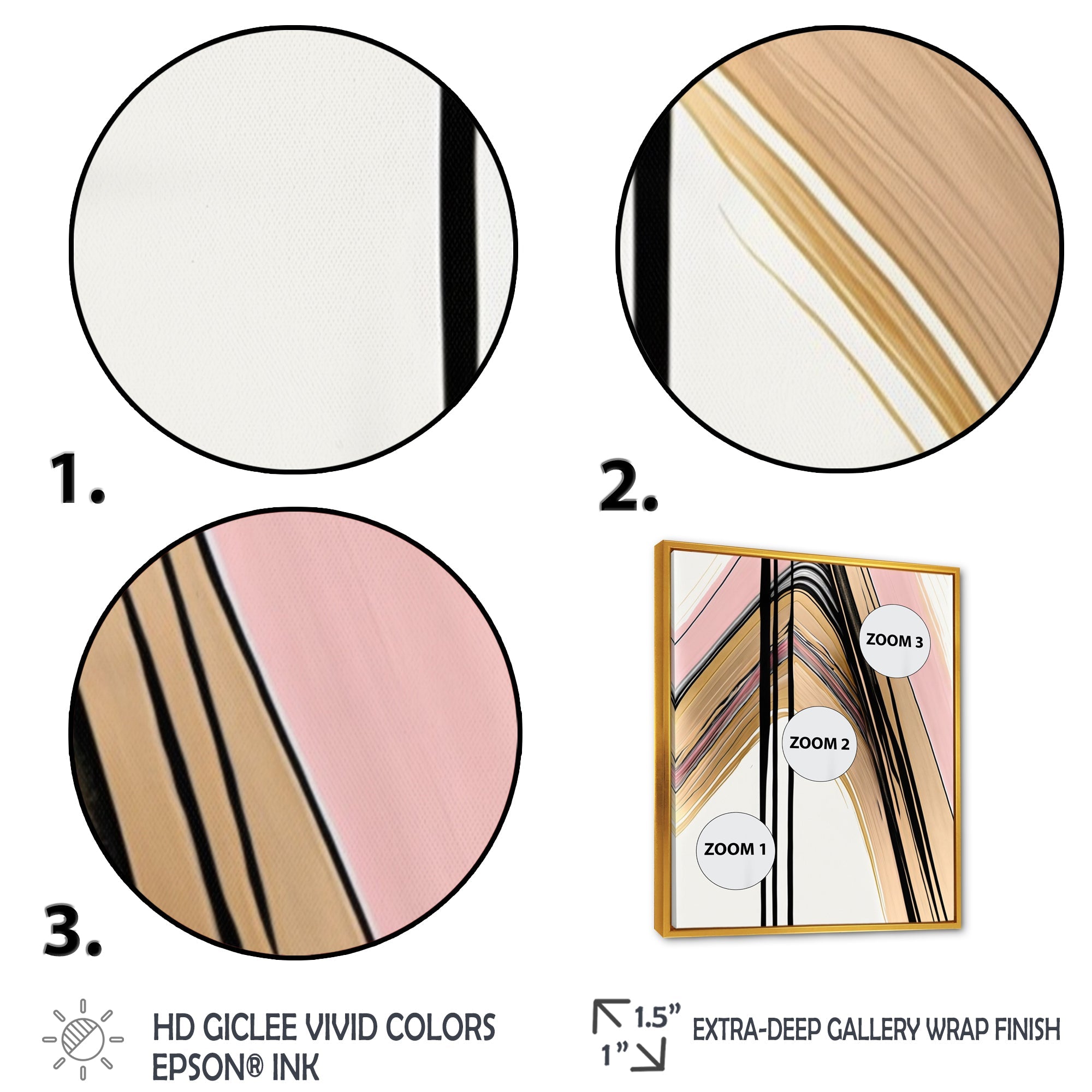 Minimalism Pink And Gold Cubic Fusion V