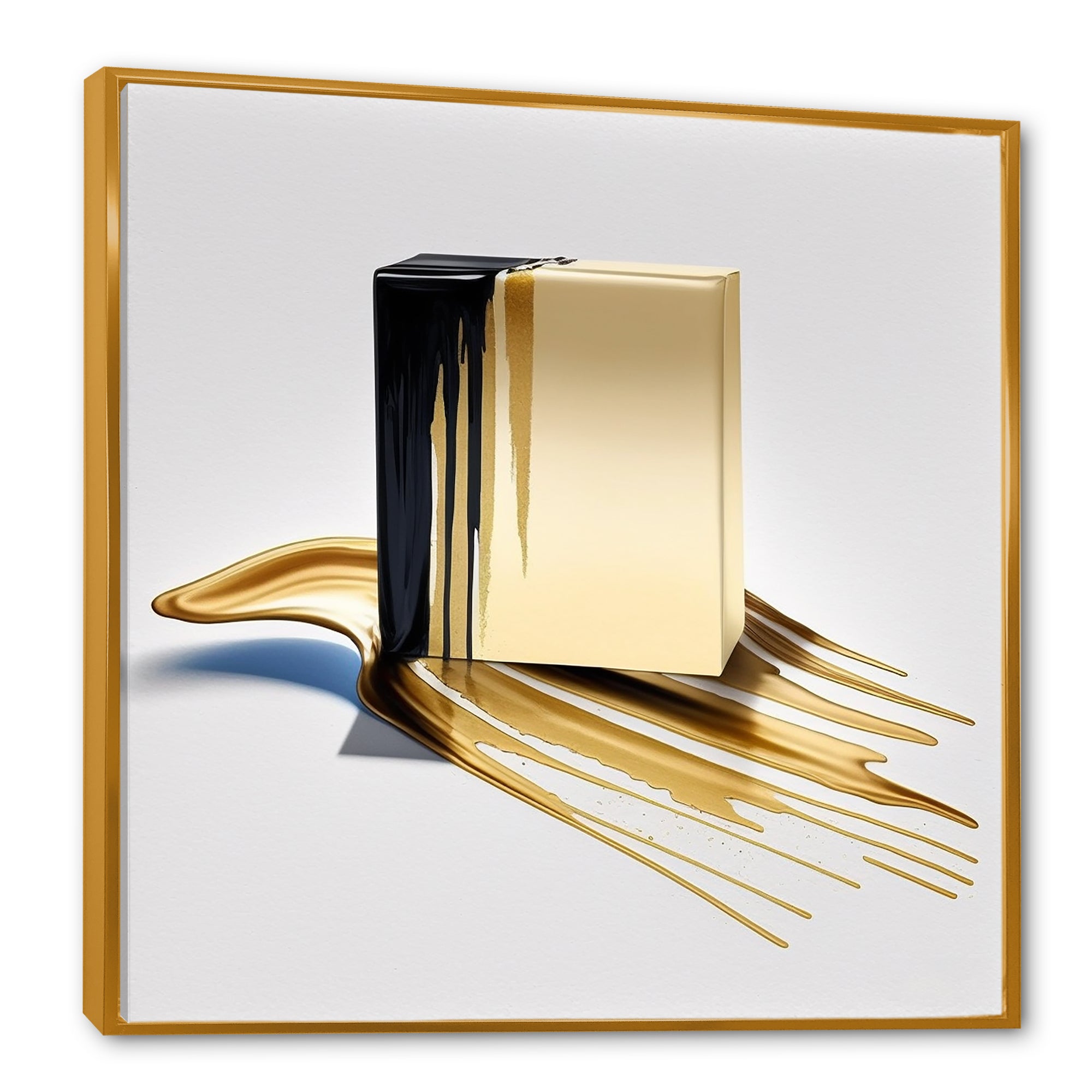 Black And Gold Cubic Expression VIII