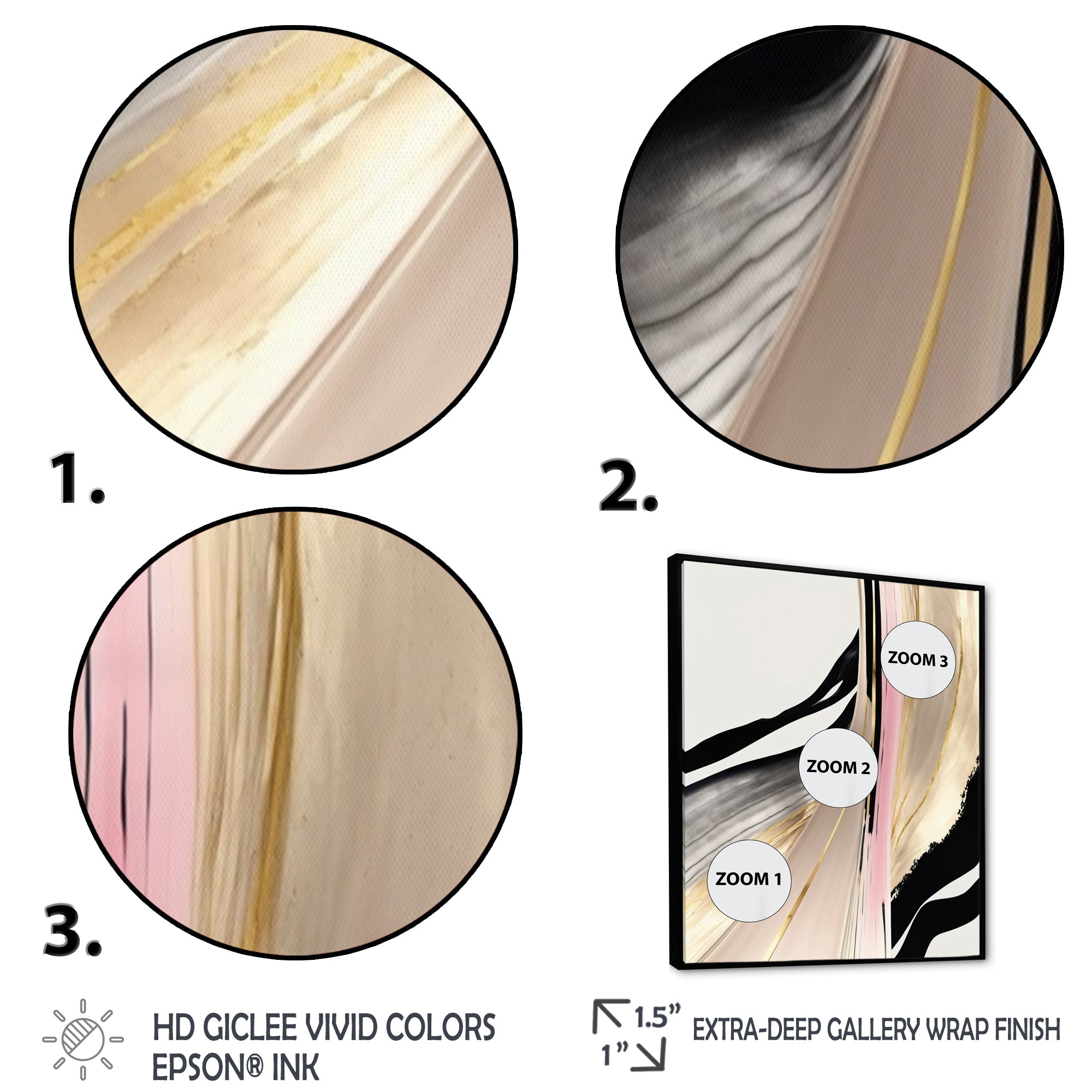 Minimalism Pink And Gold Cubic Fusion VII