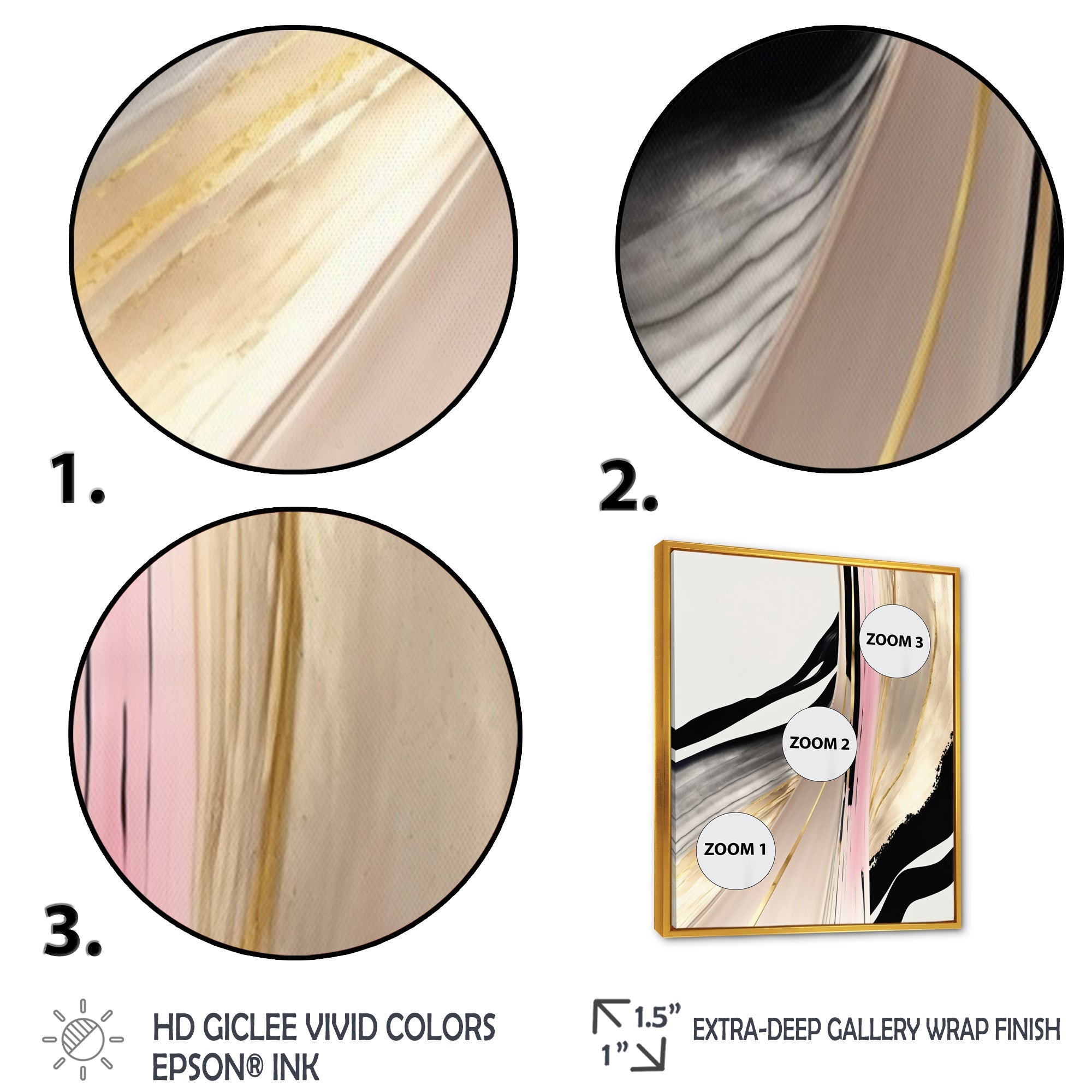 Minimalism Pink And Gold Cubic Fusion VII