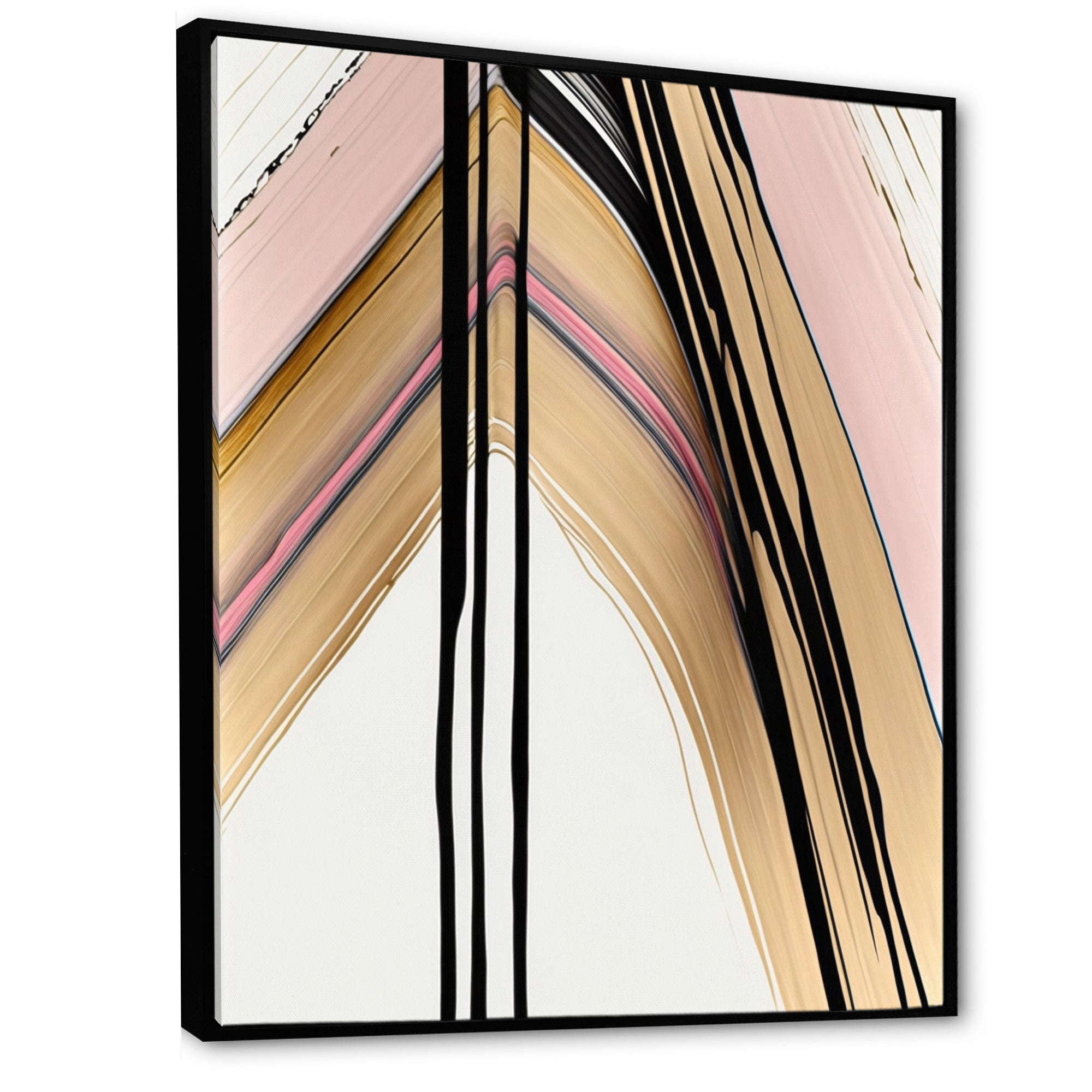 Minimalism Pink And Gold Cubic Fusion IX