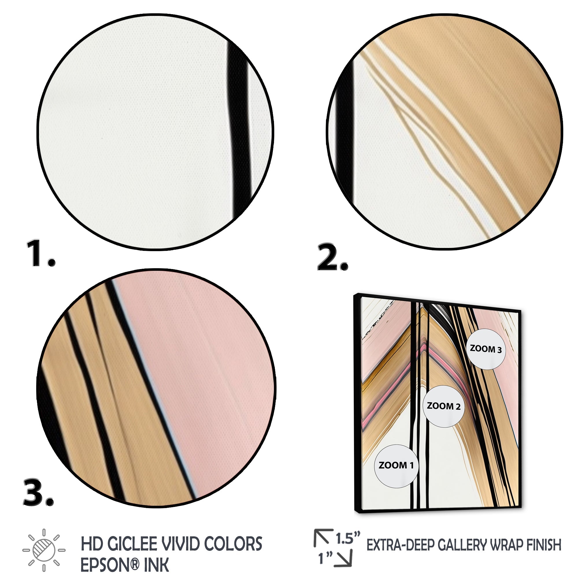 Minimalism Pink And Gold Cubic Fusion IX