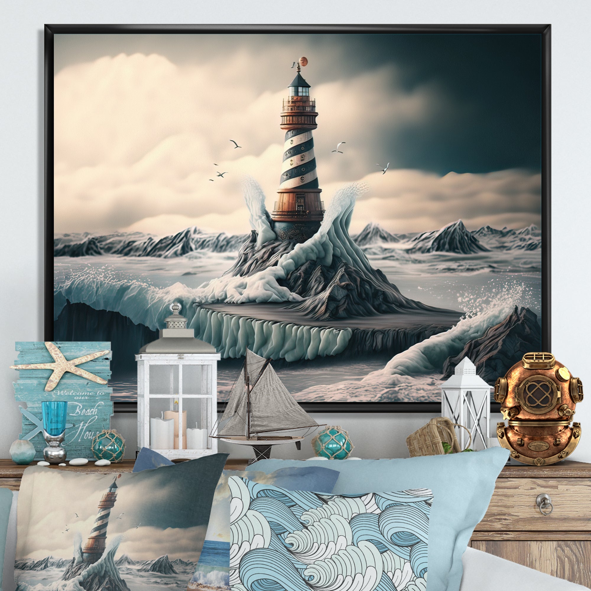 Fantasy Lighthouse In The Arctic Ocean IV