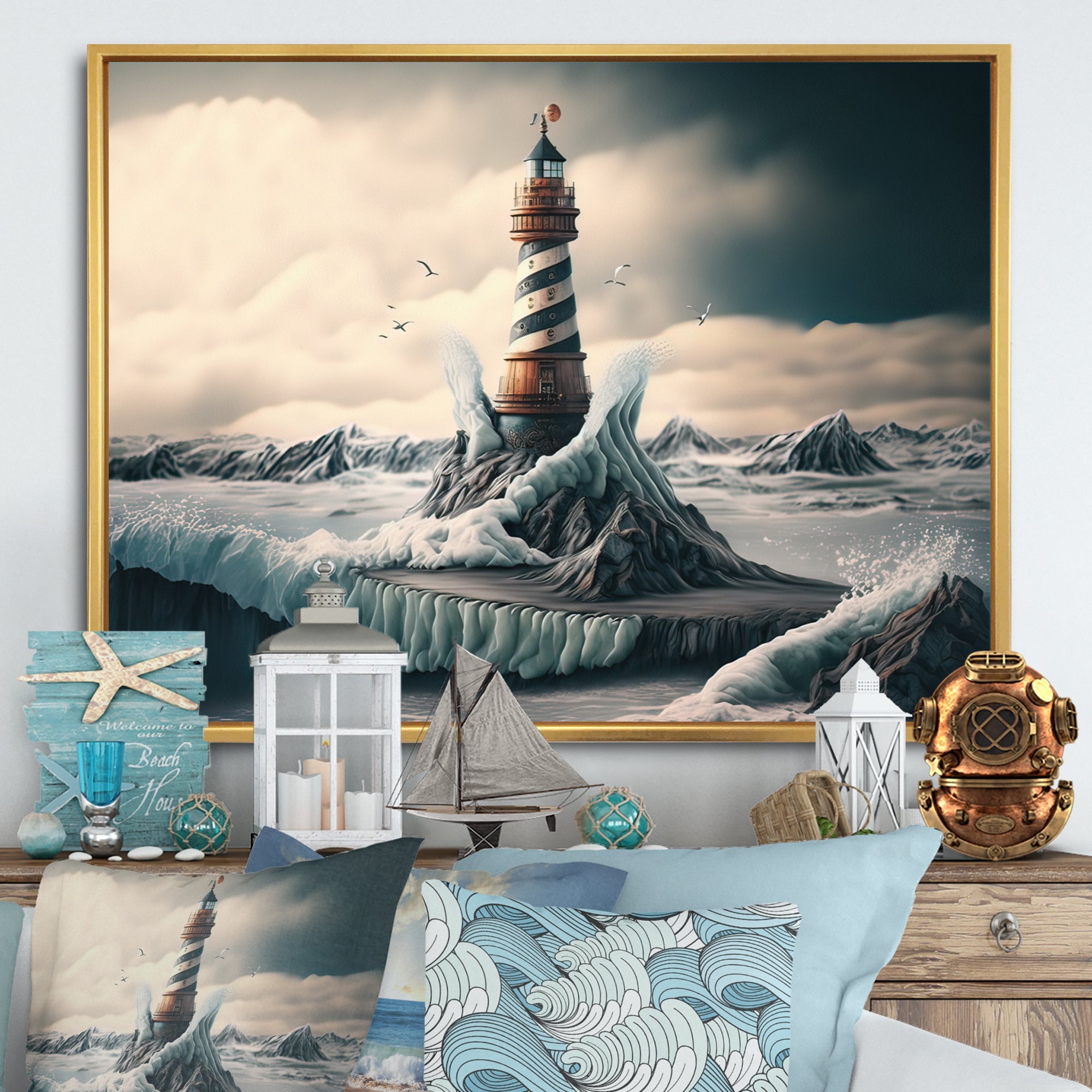 Fantasy Lighthouse In The Arctic Ocean IV