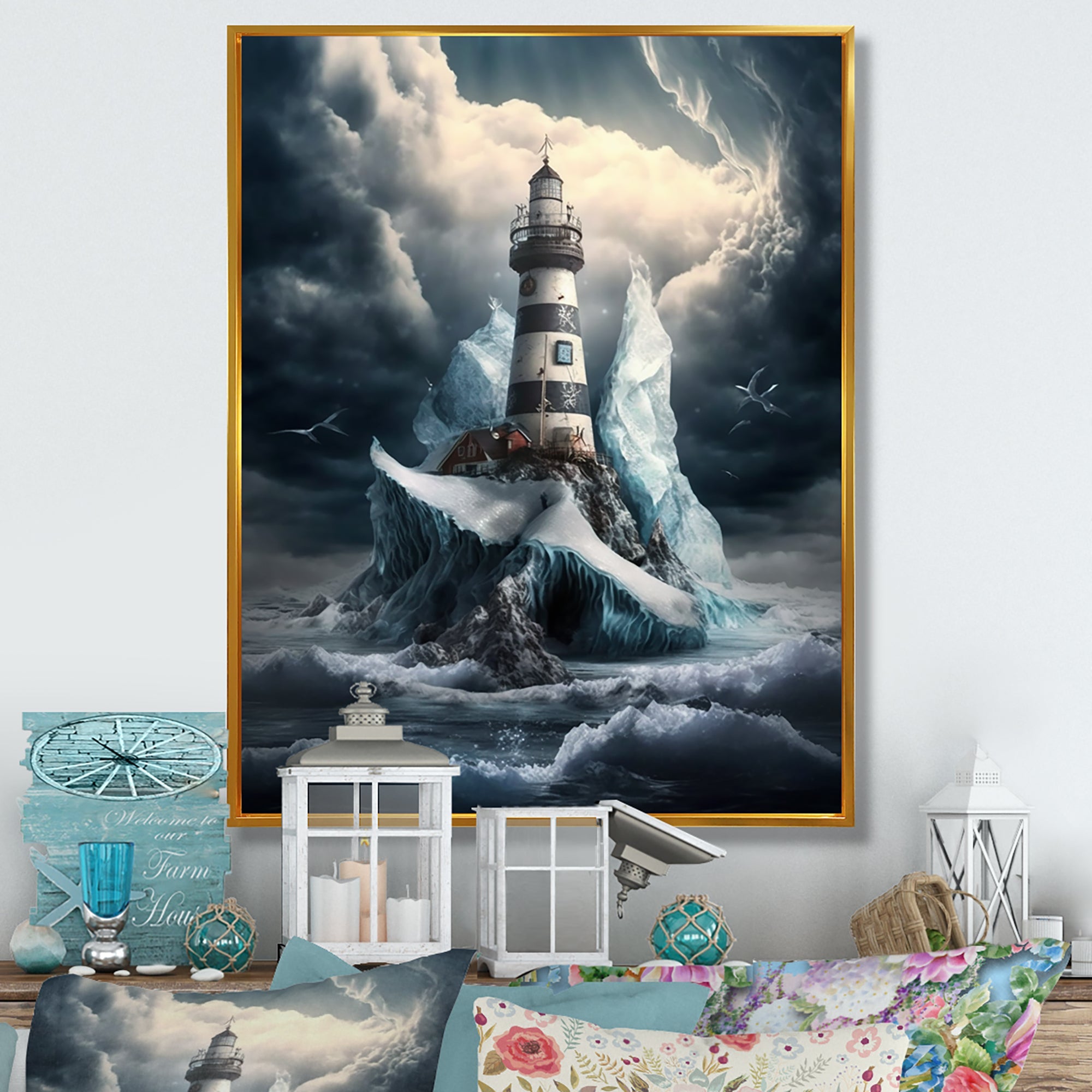 Fantasy Lighthouse In The Arctic Ocean V