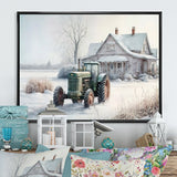 Tractor At The Barn In Winter II
