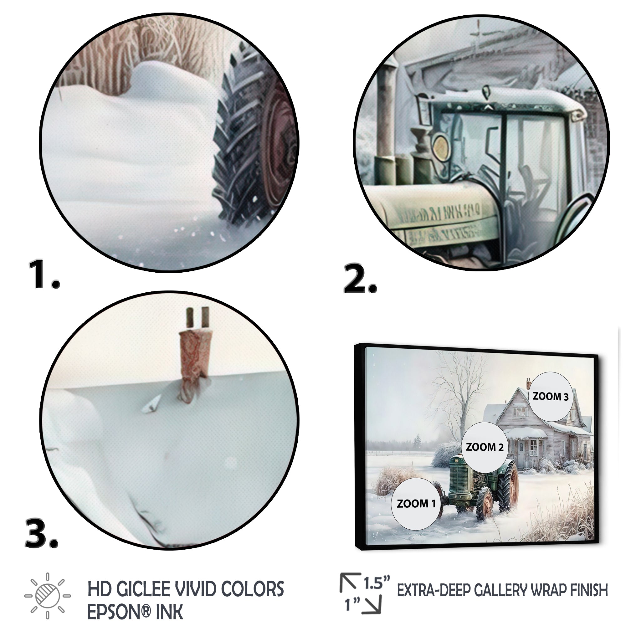 Tractor At The Barn In Winter II