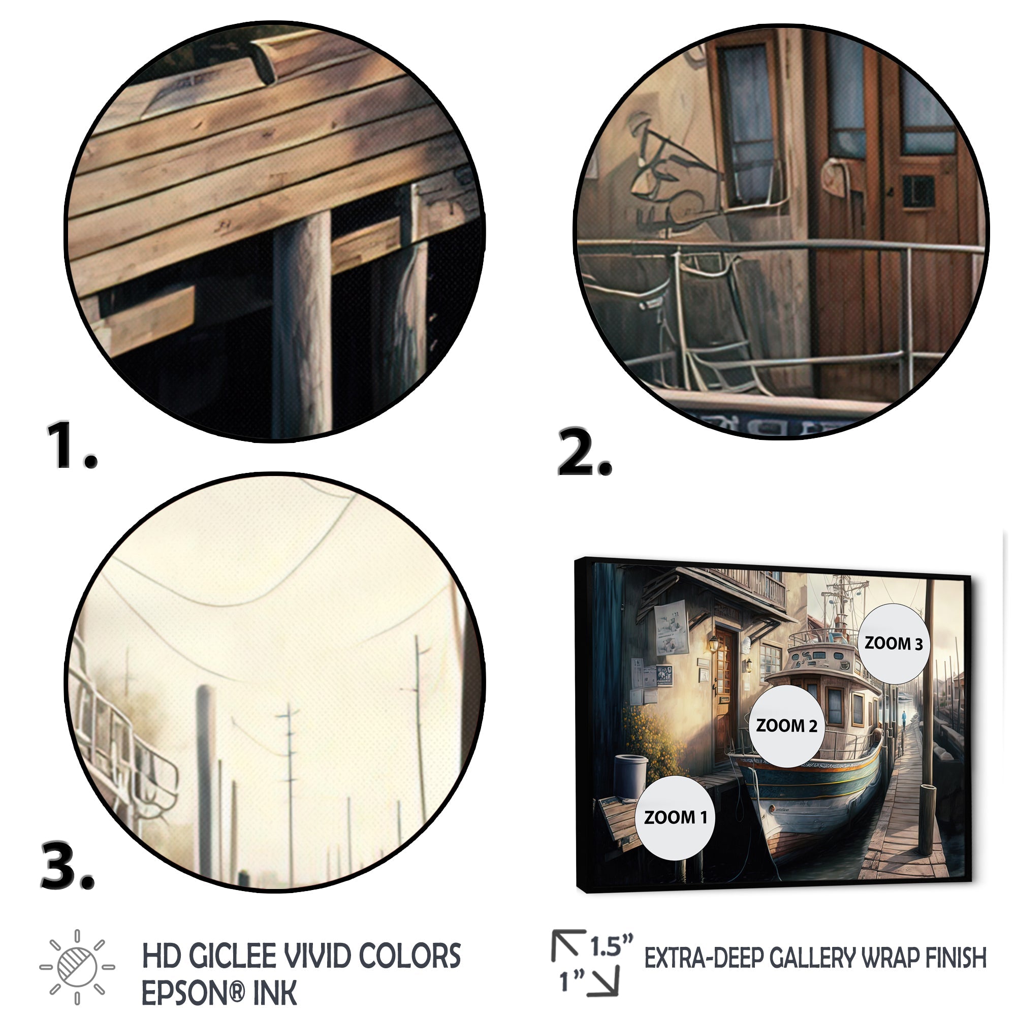 Rustic Port With A Fishing Boat IV