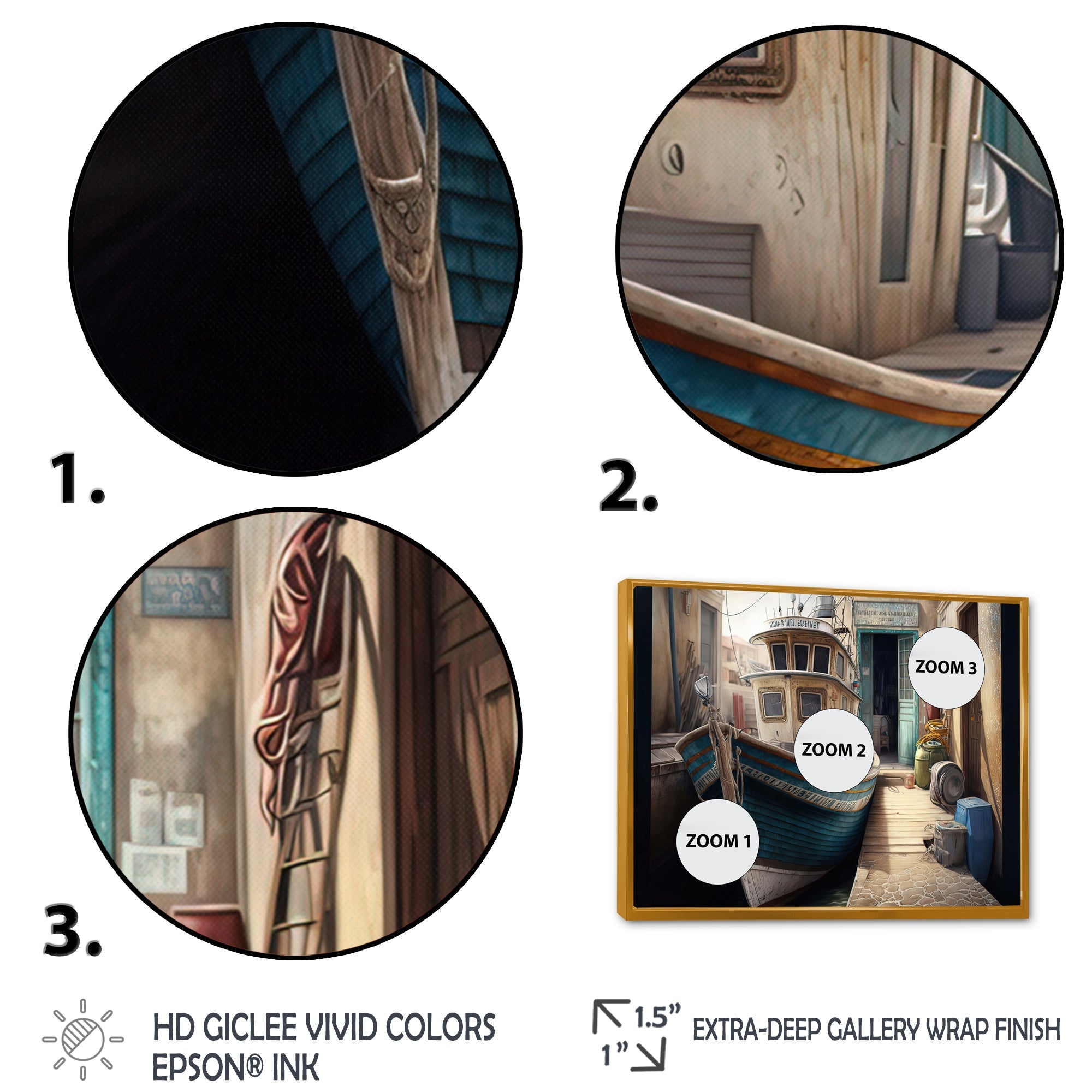 Rustic Port With A Fishing Boat VI