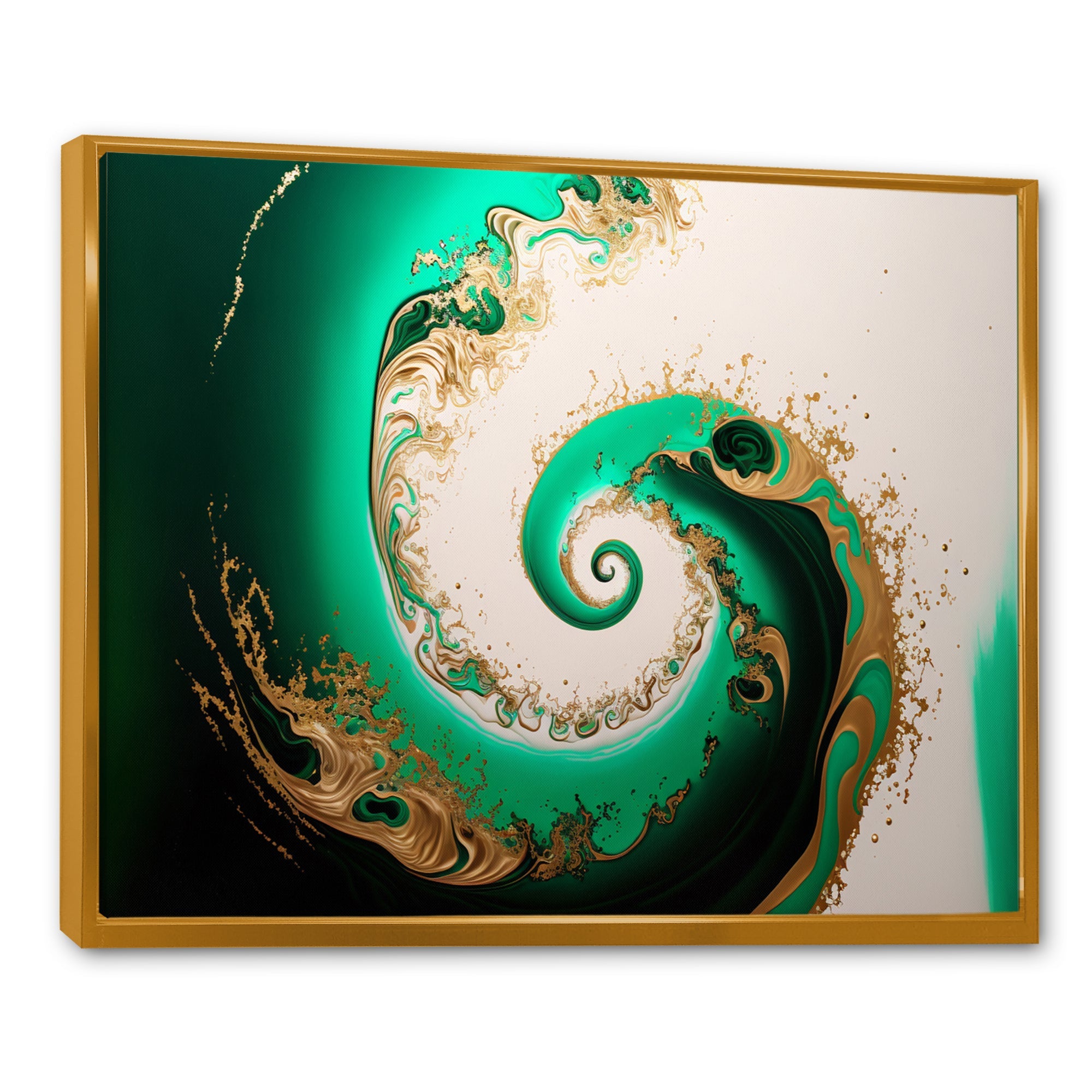 Green And Gold Crashing Waves II