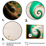 Green And Gold Crashing Waves II