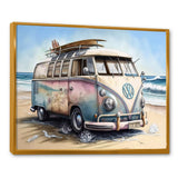 70S Surfing Van At The Beach I