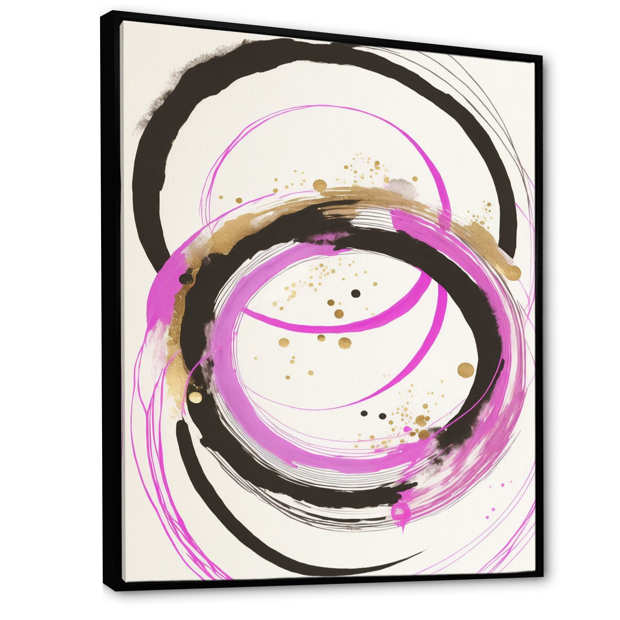 Pink And Gold Liquid Art