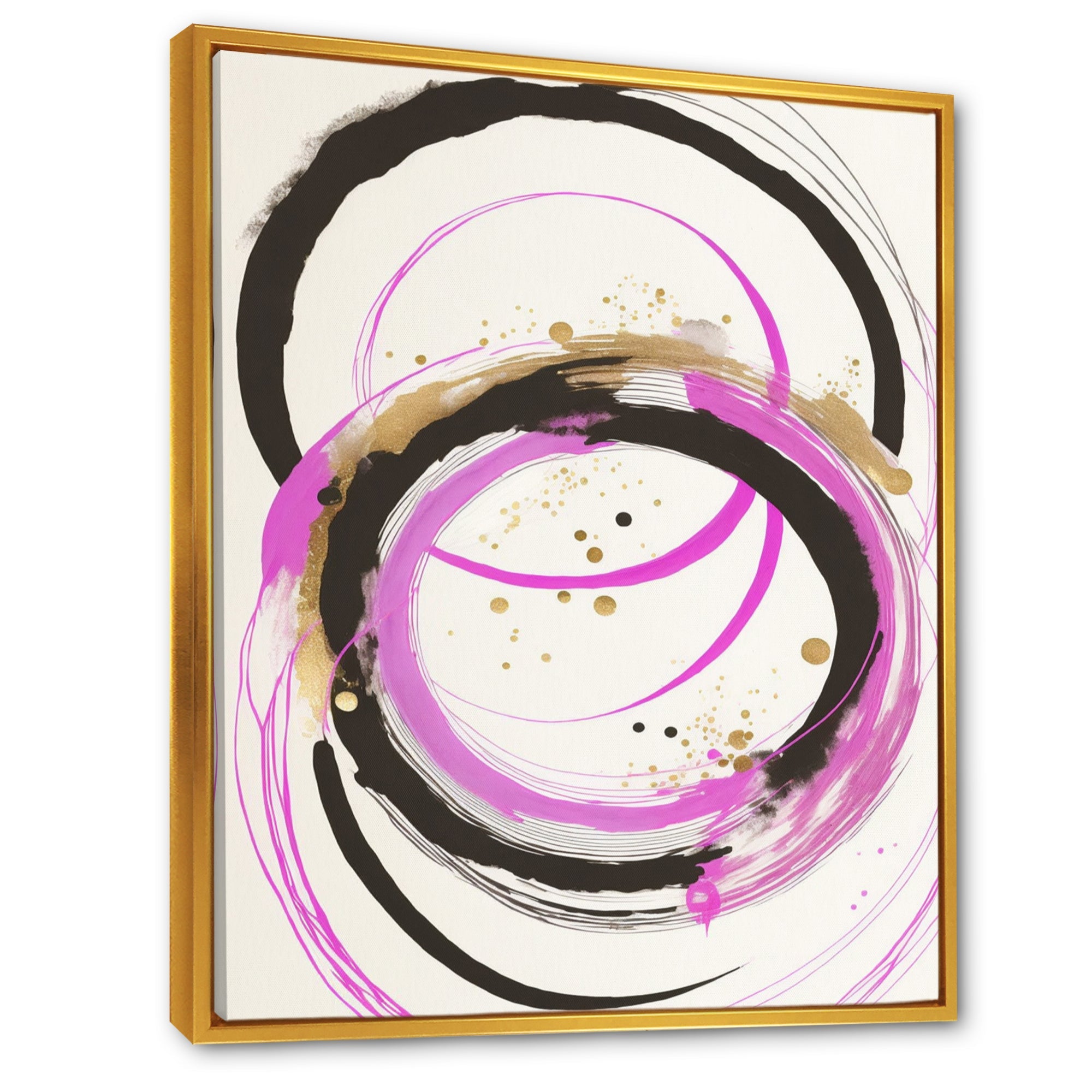 Pink And Gold Liquid Art
