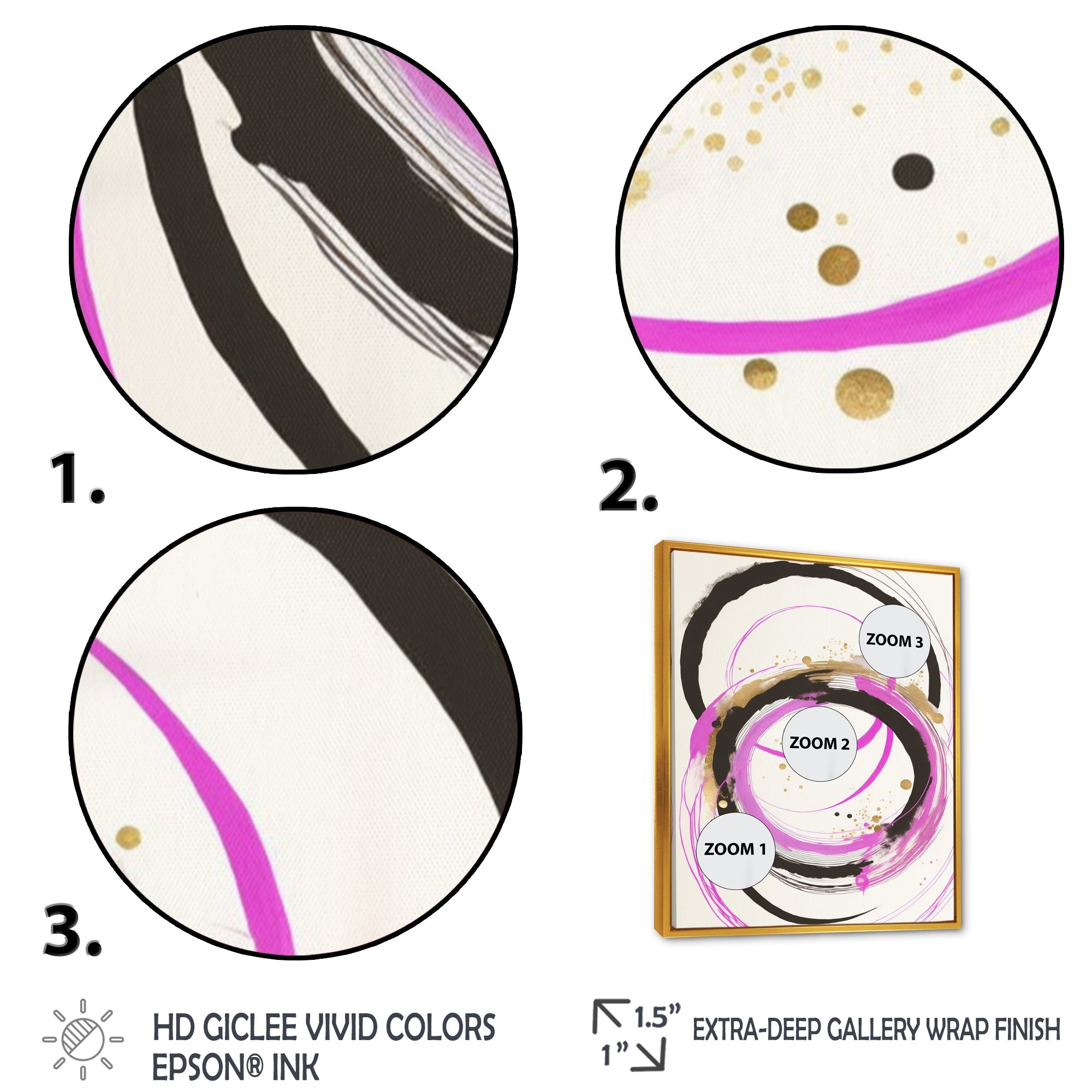 Pink And Gold Liquid Art