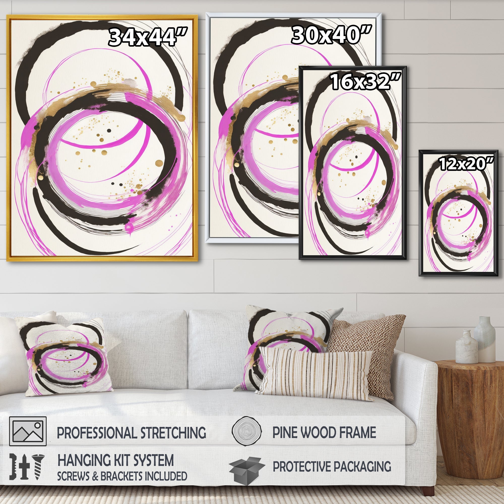 Pink And Gold Liquid Art