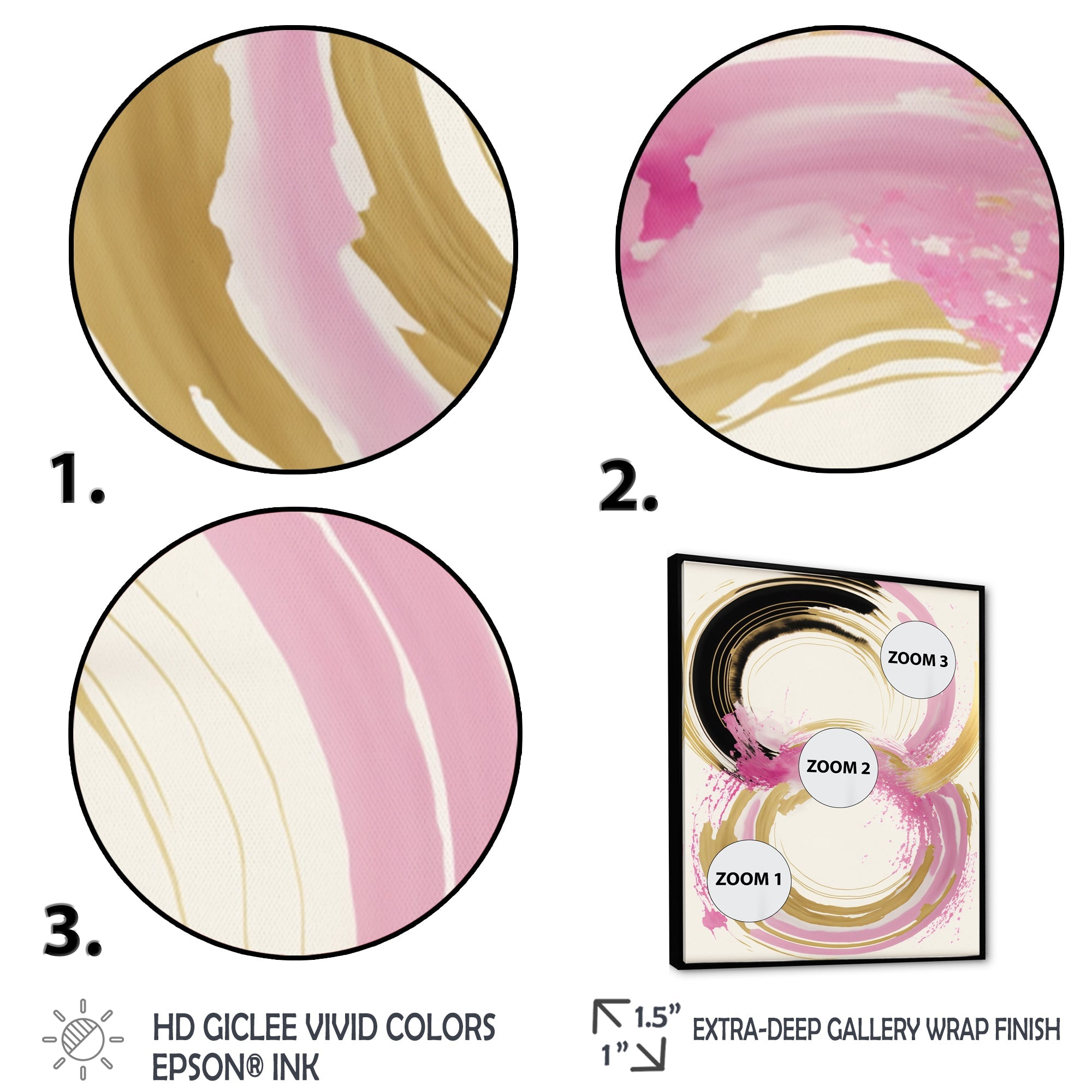 Pink And Gold Curves IV