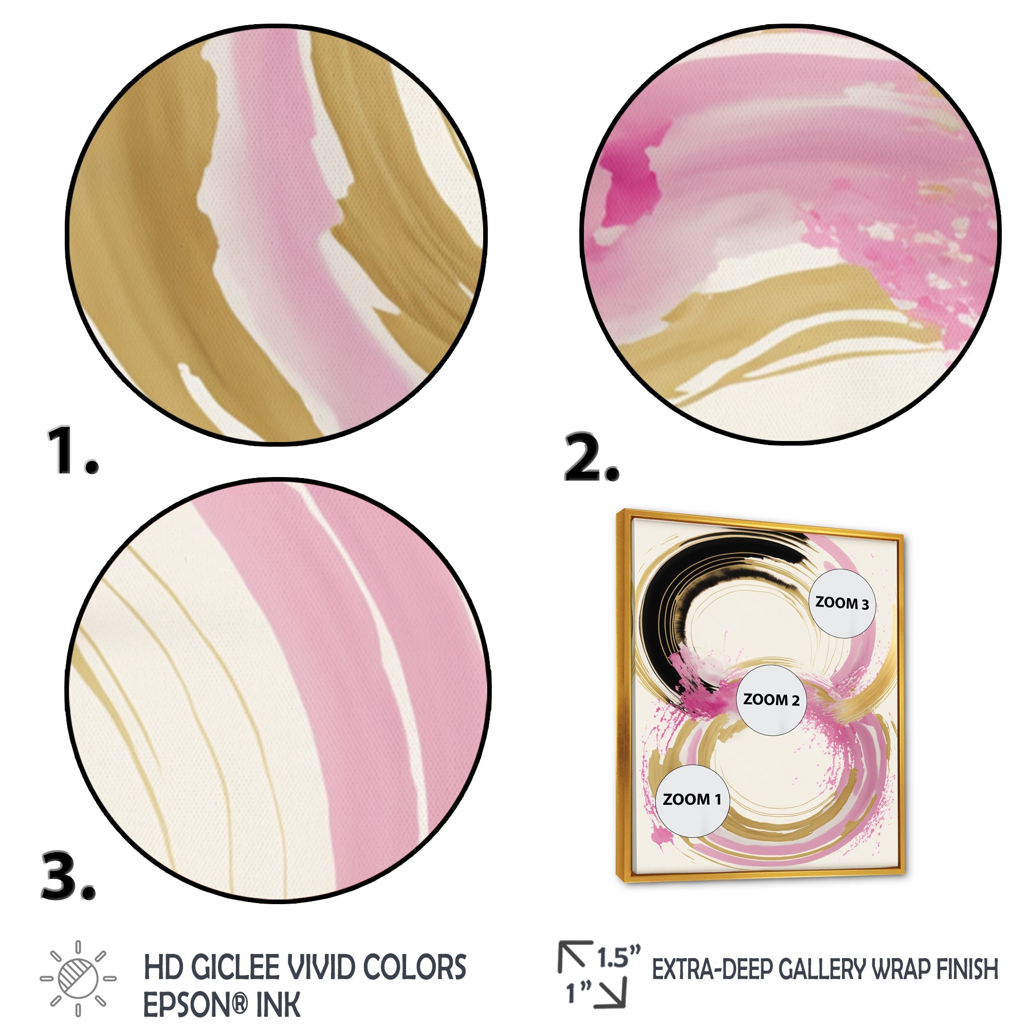 Pink And Gold Curves IV