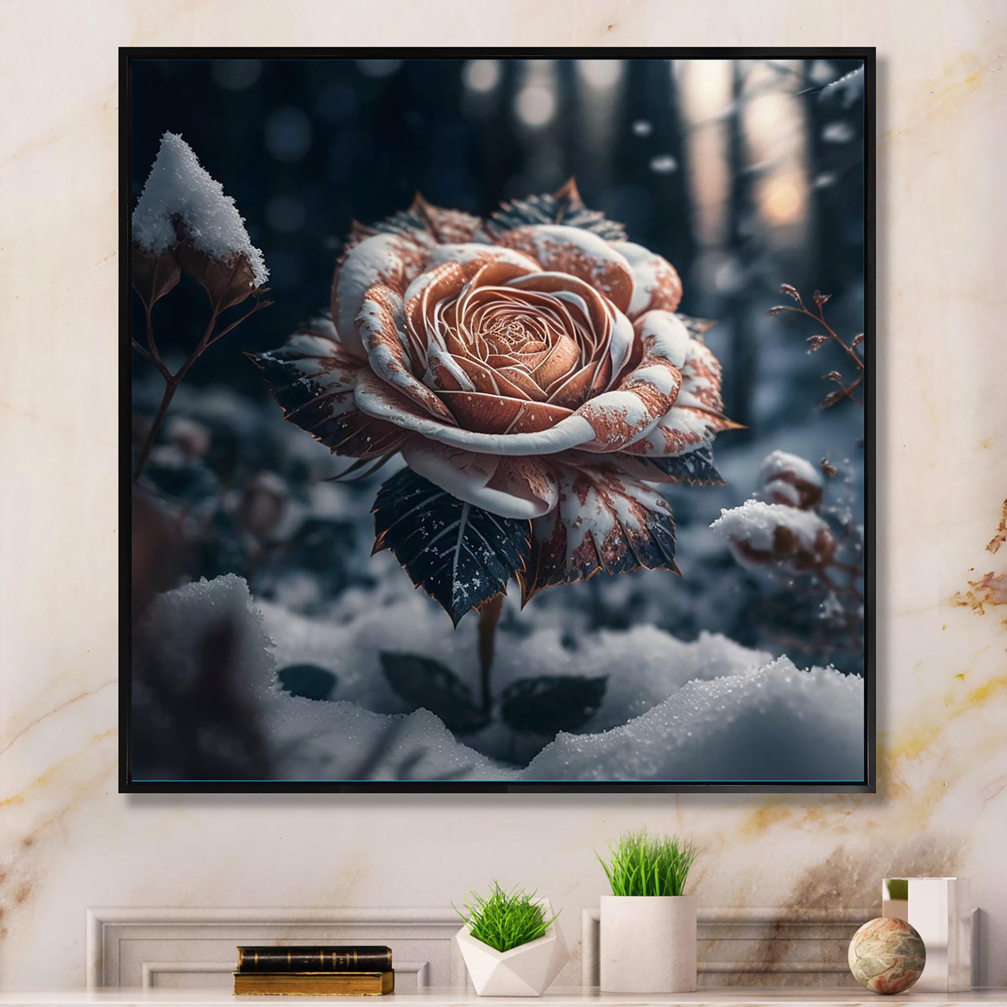 A Blooming Rose Flower In A Forest II