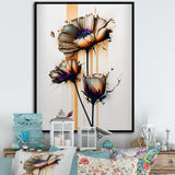 Orange Daisy Flower On Abstract Fusion I