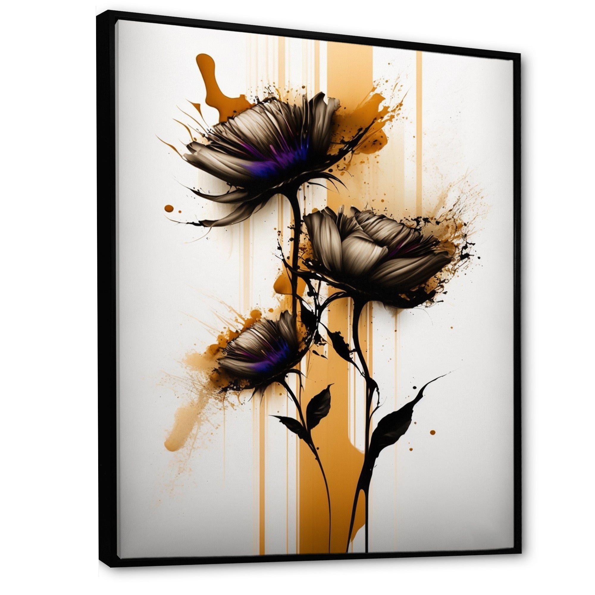 Orange Daisy Flower On Abstract Fusion II