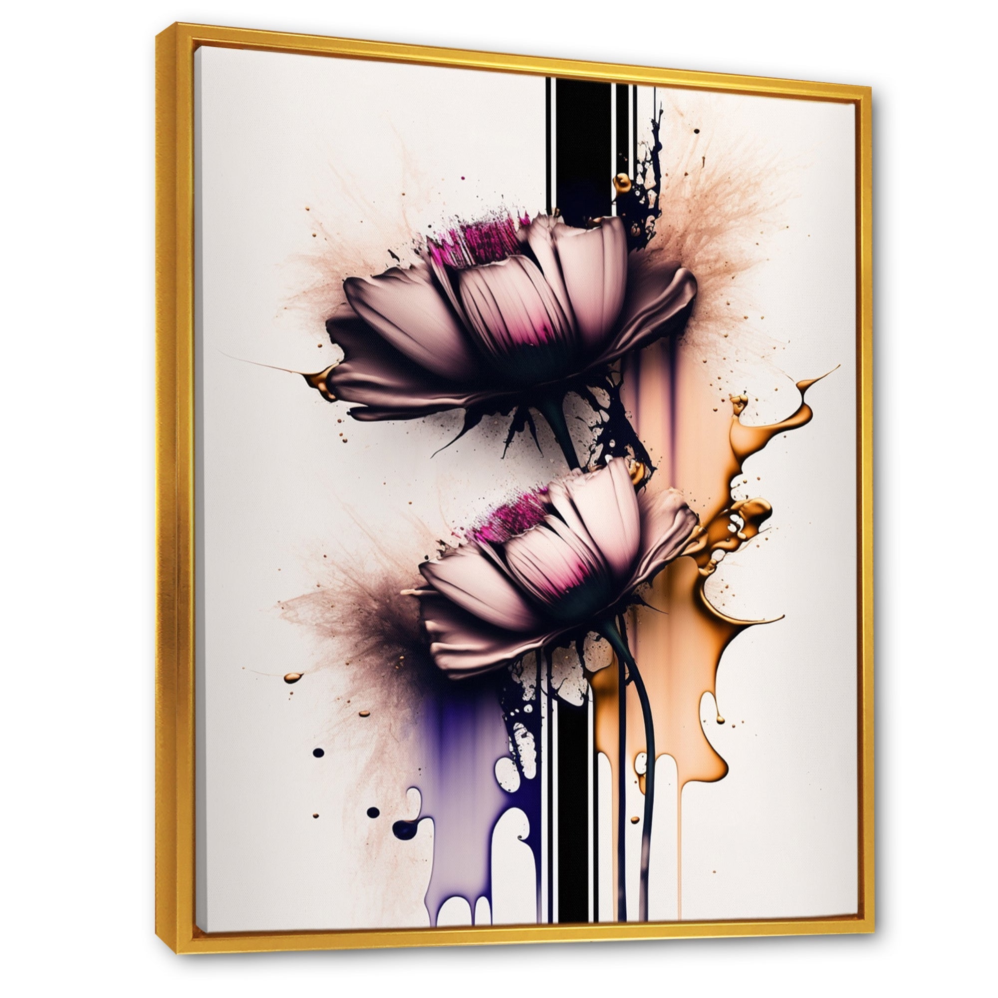 Pink Daisy Flower On Abstract Fusion I