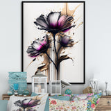 Pink Daisy Flower On Abstract Fusion III