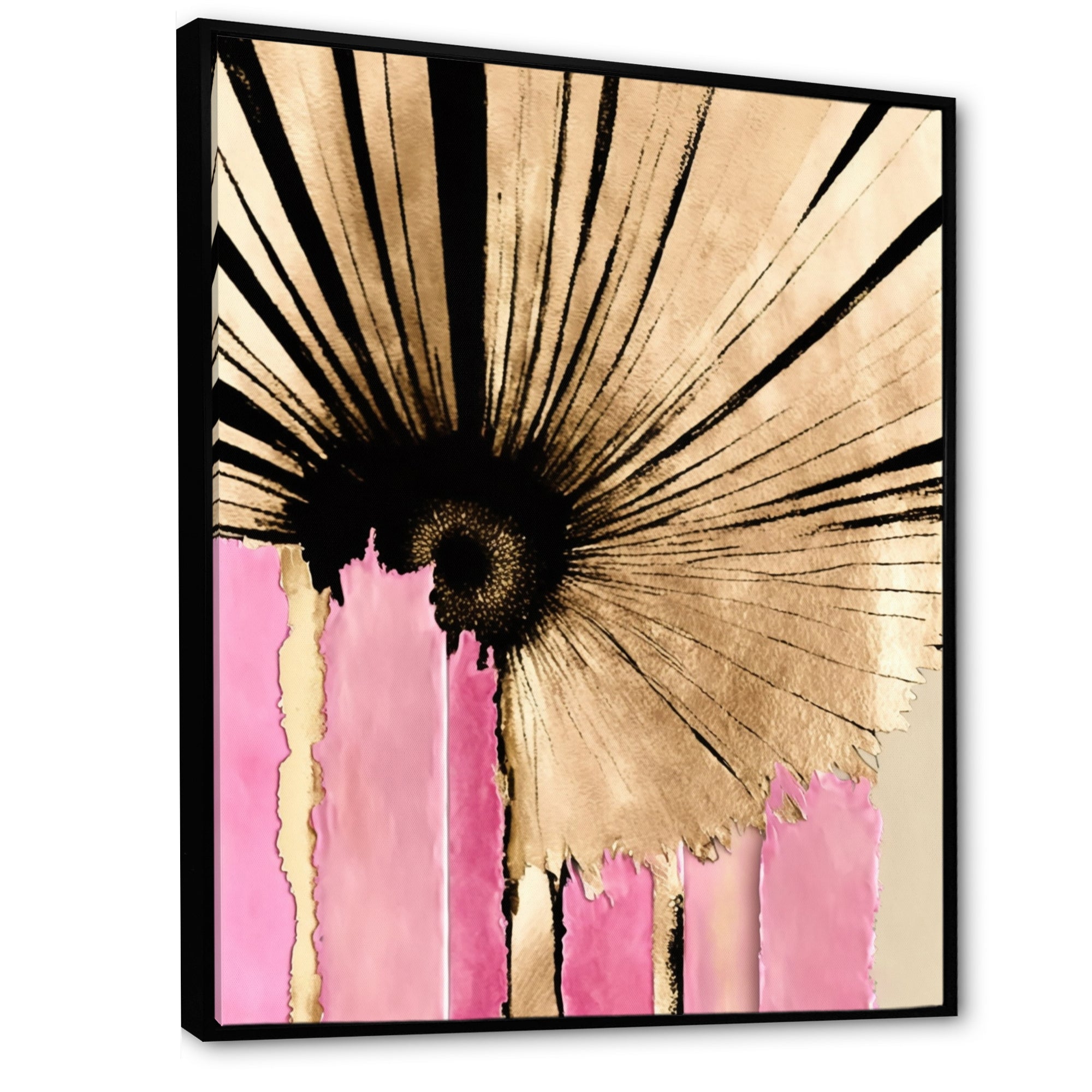 Pink Gerbera Flower On Abstract Fusion I