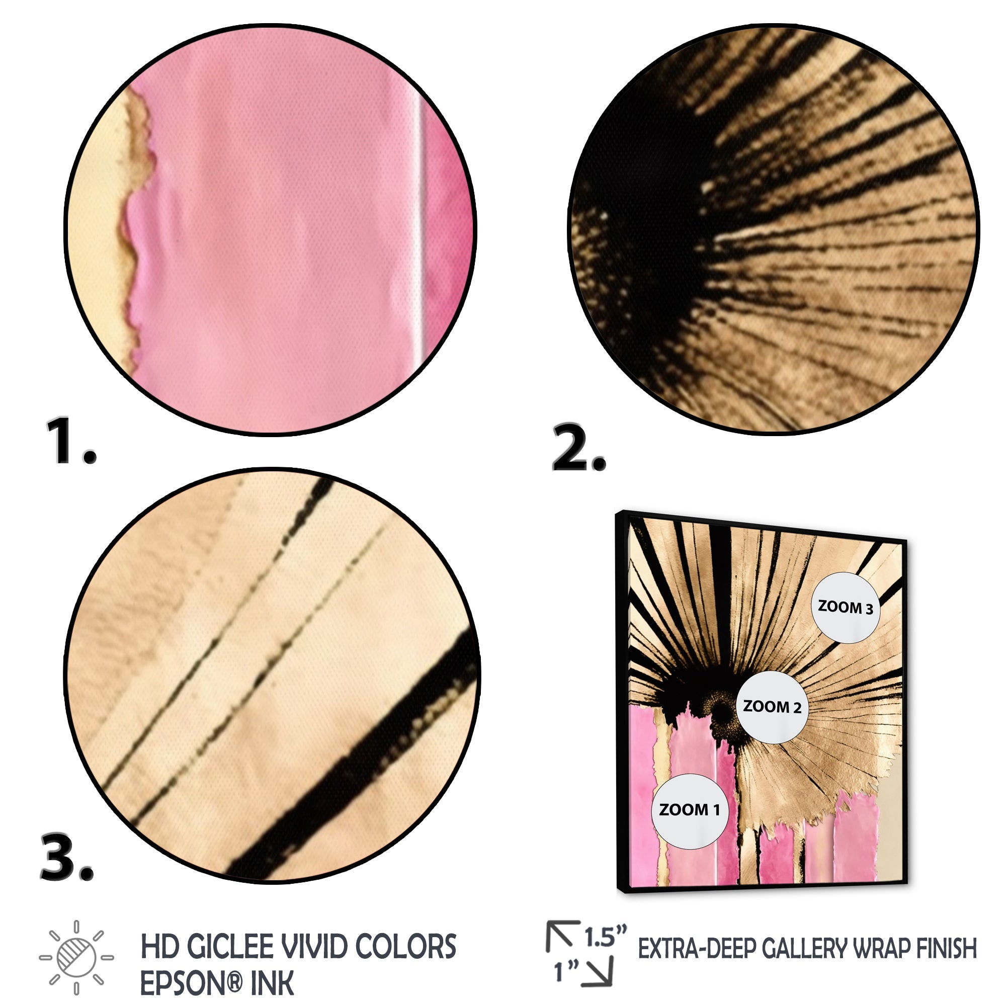 Pink Gerbera Flower On Abstract Fusion I