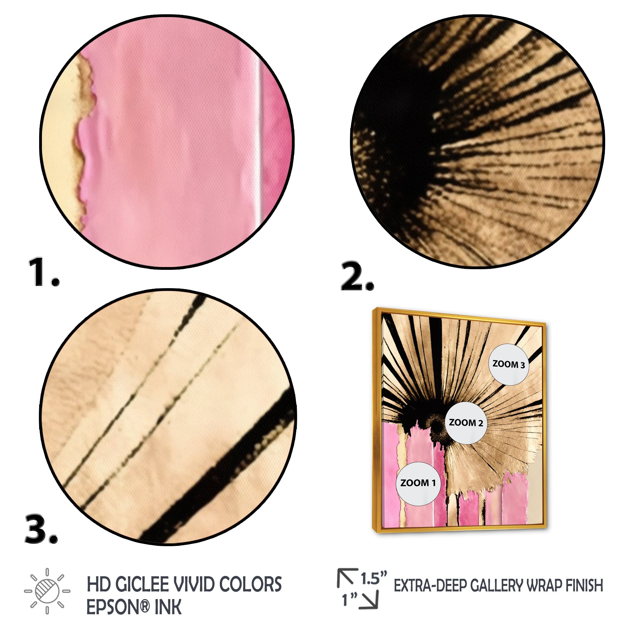 Pink Gerbera Flower On Abstract Fusion I