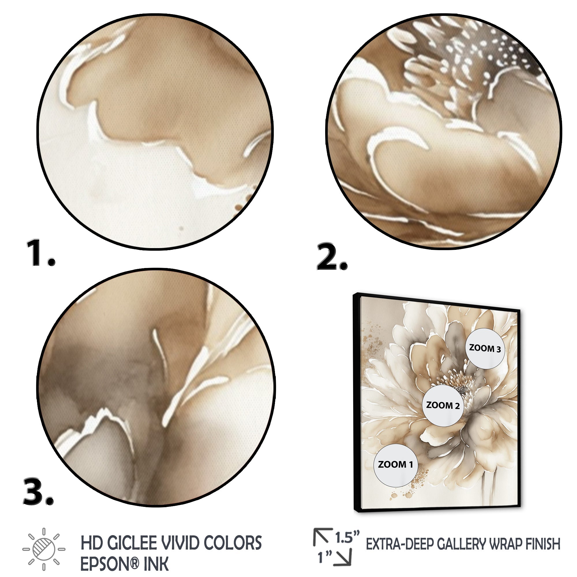 Single Beige Flower IV