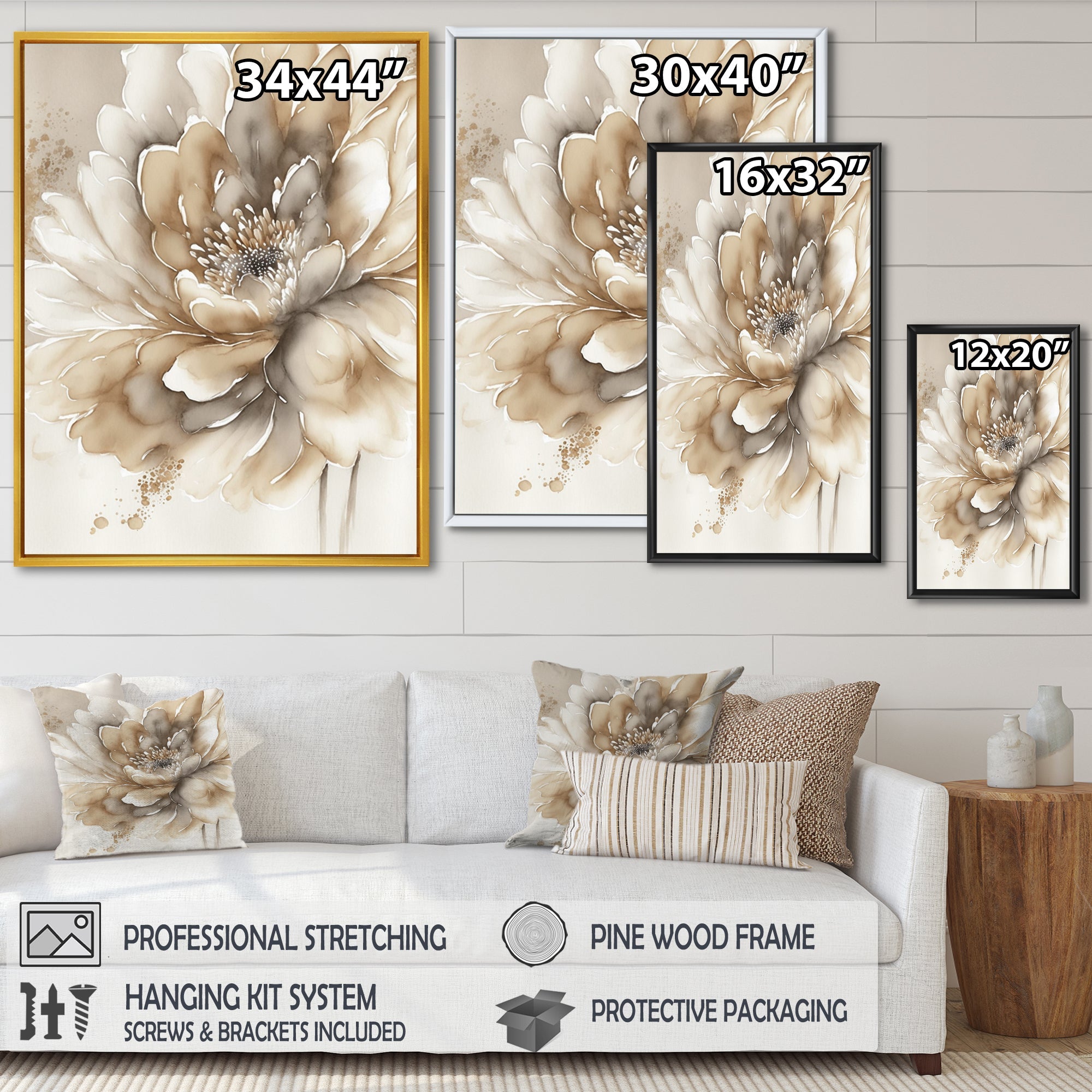 Single Beige Flower IV