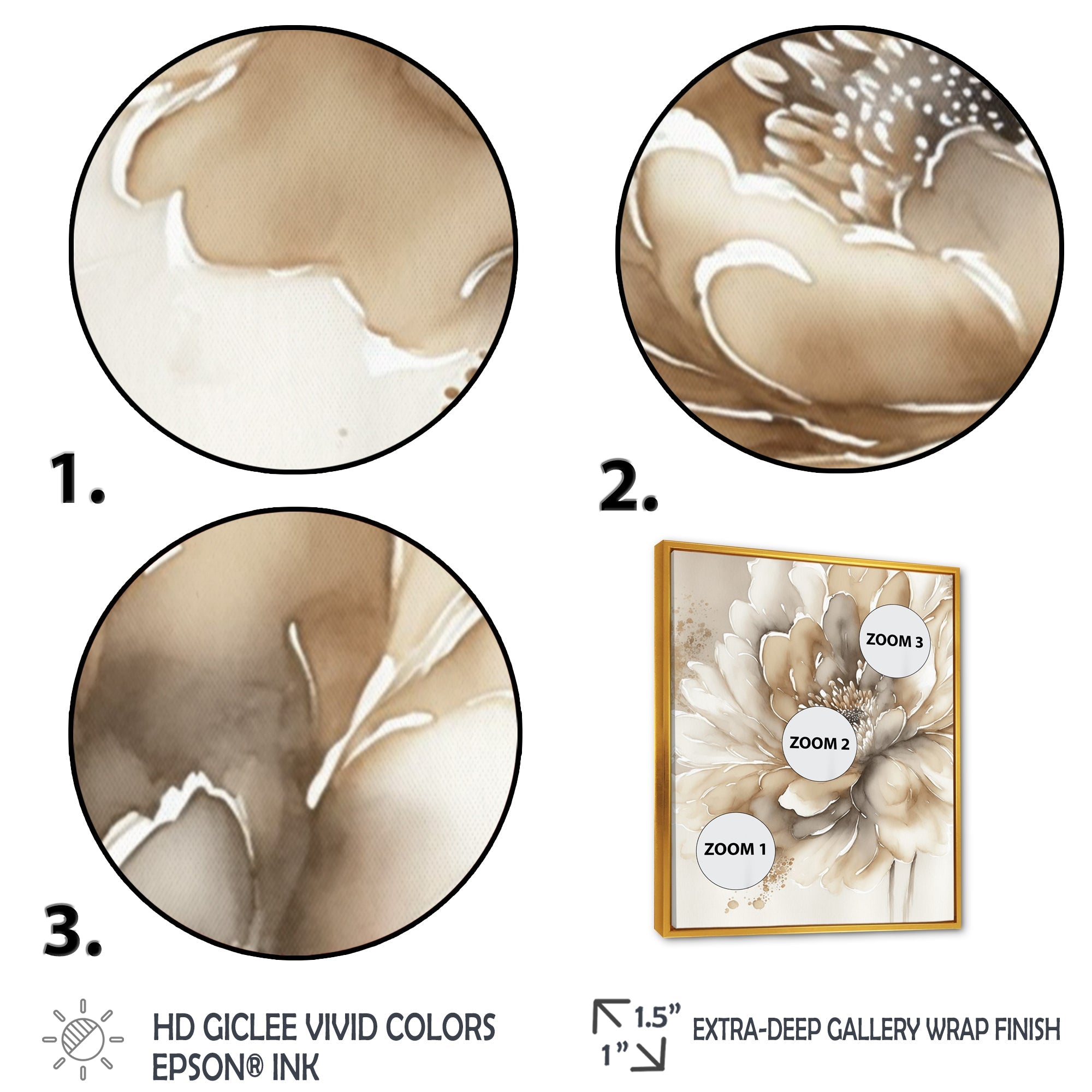 Single Beige Flower IV