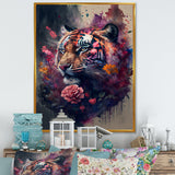 Cute Tiger Floral Art I
