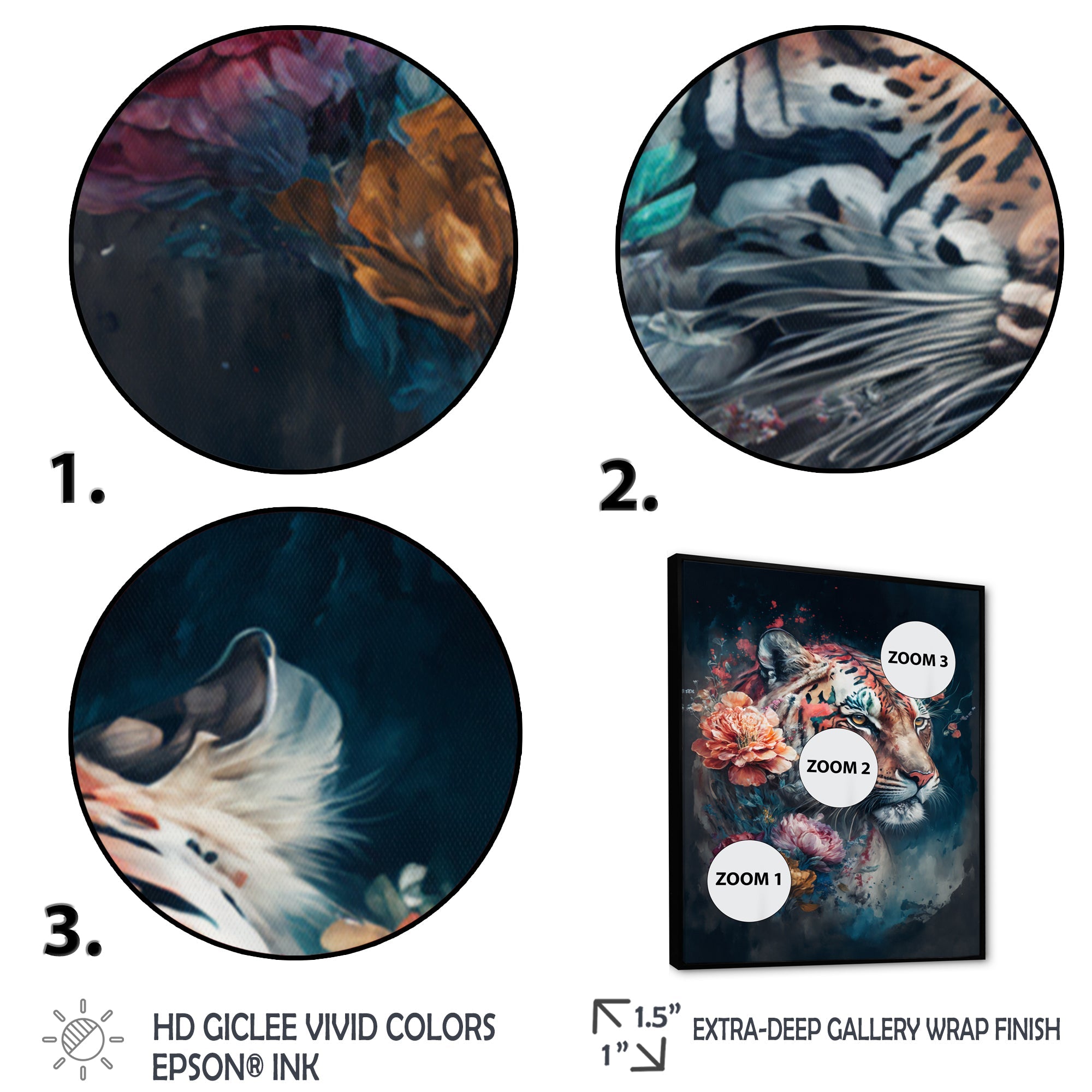 Cute Tiger Floral Art II