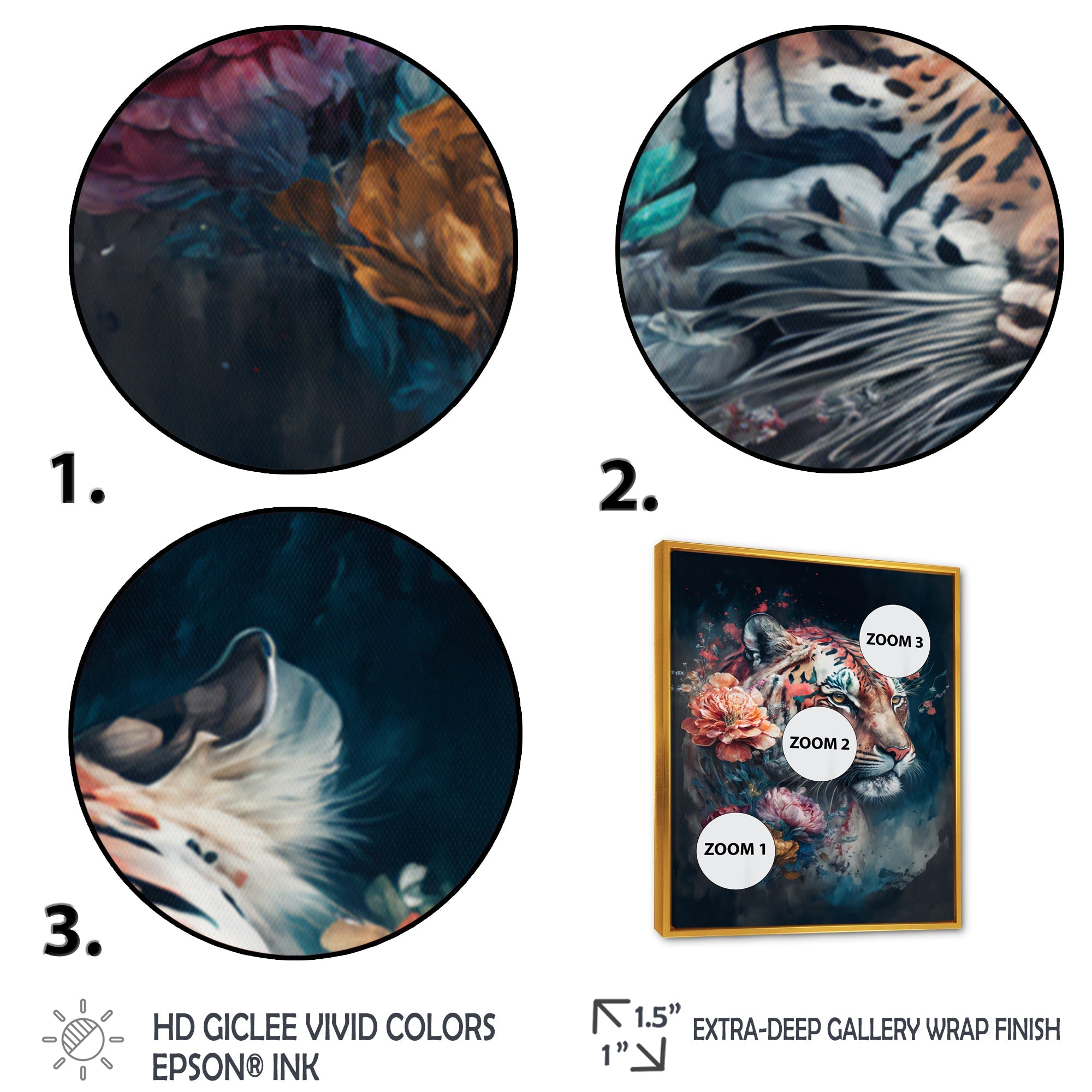 Cute Tiger Floral Art II